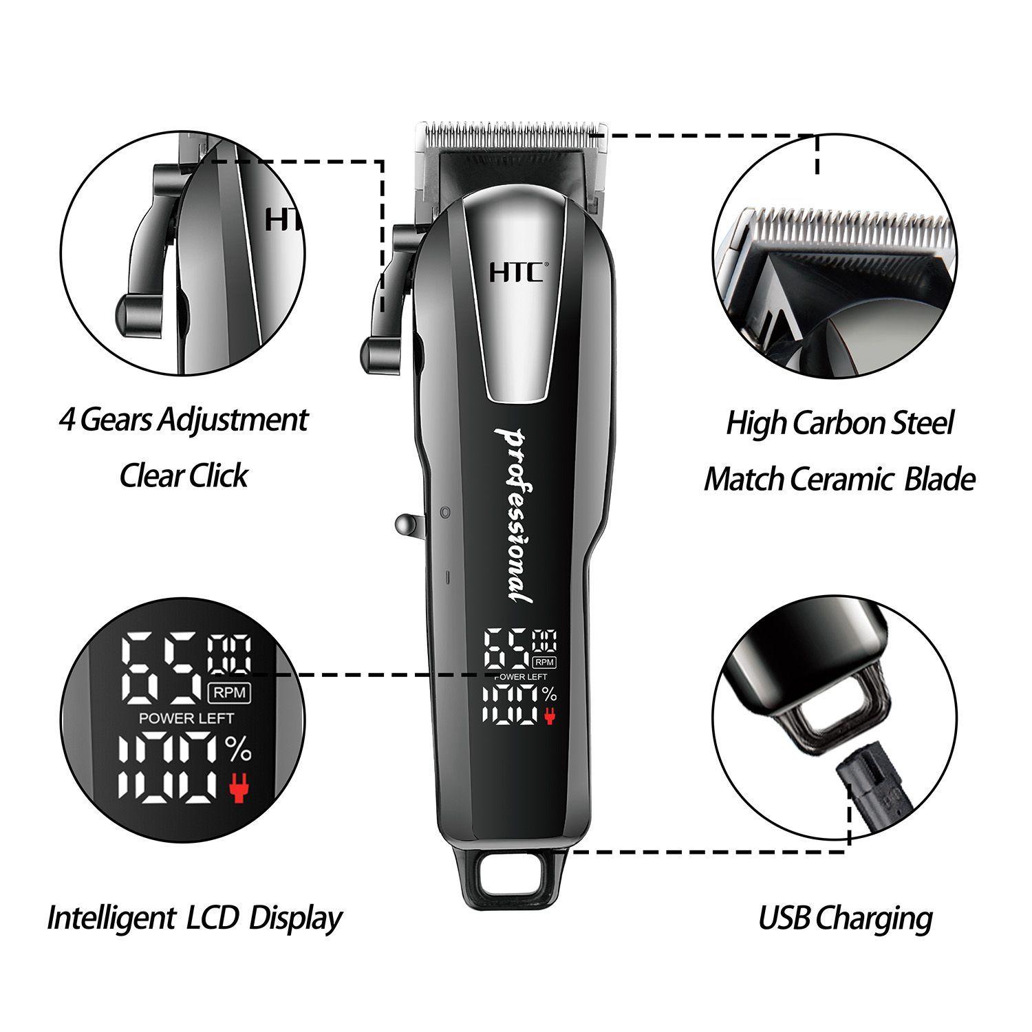 CORTADORA DE PELO PROFESIONAL HTC CON CUCHILLA DE CERAMICA-2
