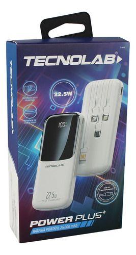 Powerbank Tecnolab 25000mah 22,5w Incluye 4 Cables, Blanco-5