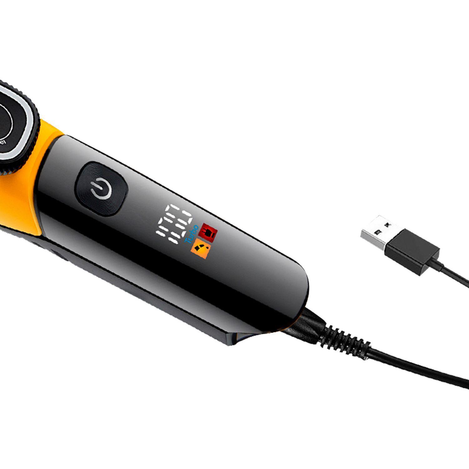 CORTADORA DE PELO INALAMBRICA PARA MASCOTAS HTC, DOBLE VELOCIDAD DE CONTROL, PANTALLA LED -2