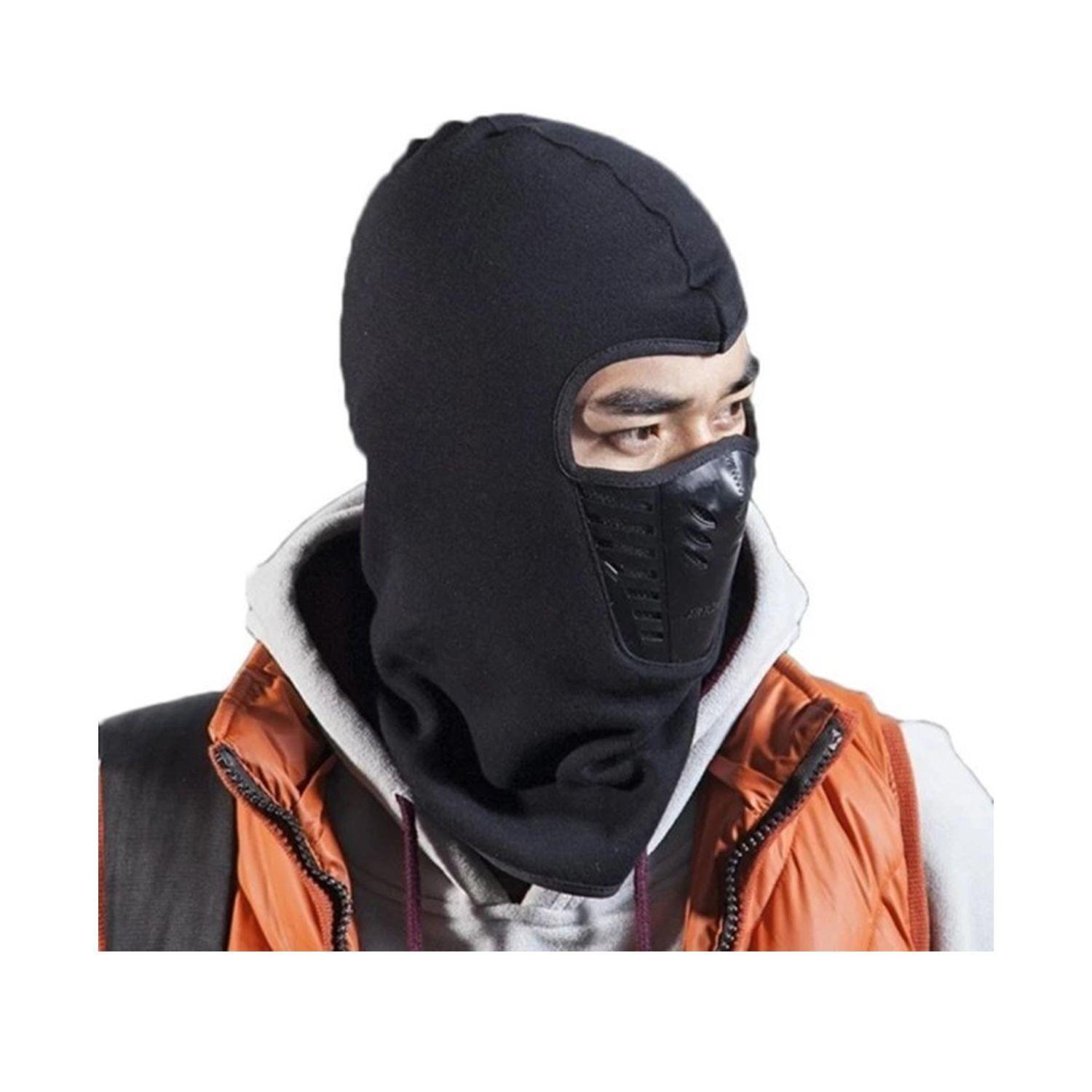 Balaclava Con Filtro Transpirable Y Estirable Negro Liso-0