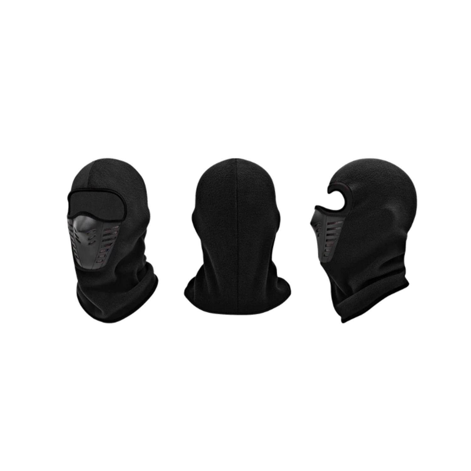 Balaclava Con Filtro Transpirable Y Estirable Negro Liso-1