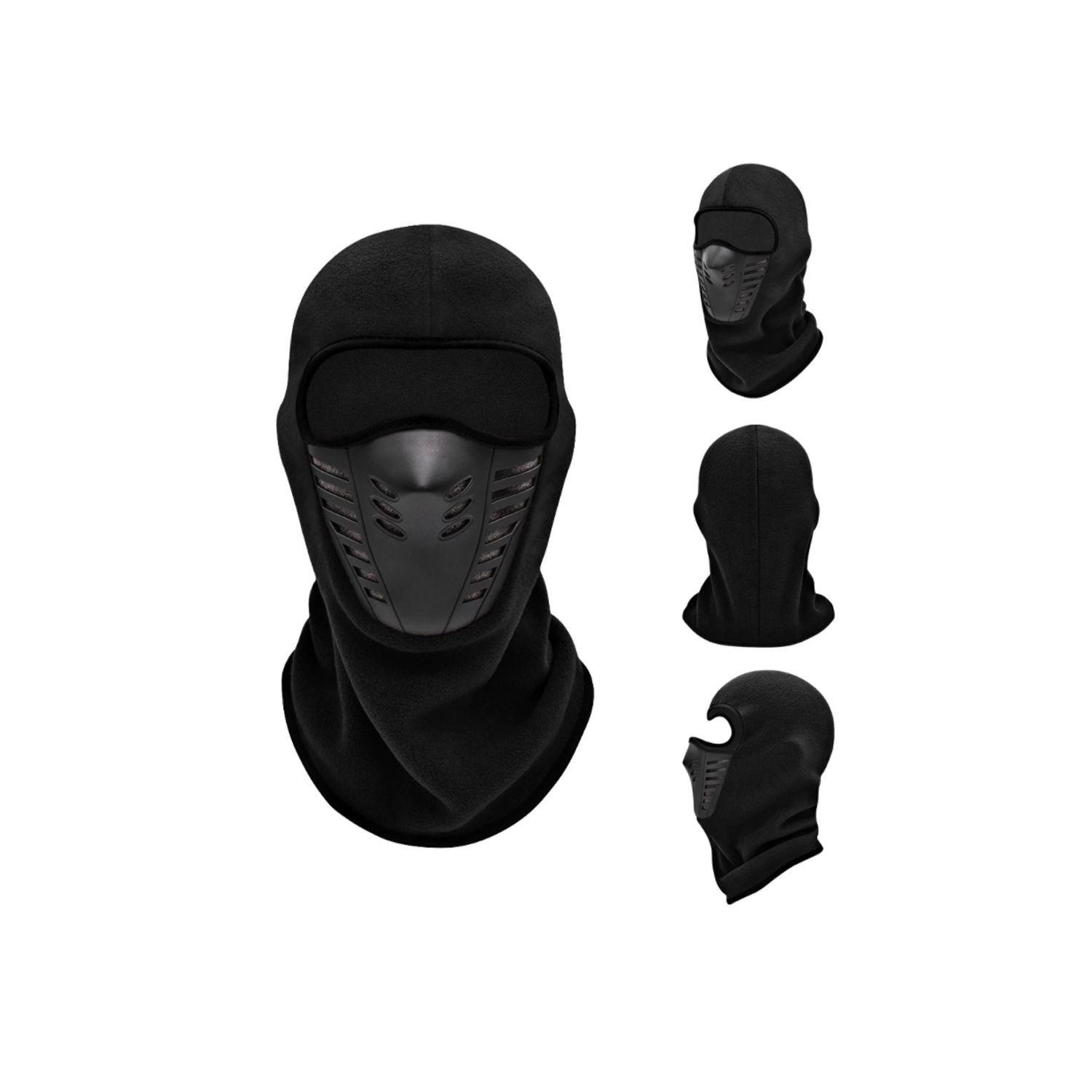 Balaclava Con Filtro Transpirable Y Estirable Negro Liso-2