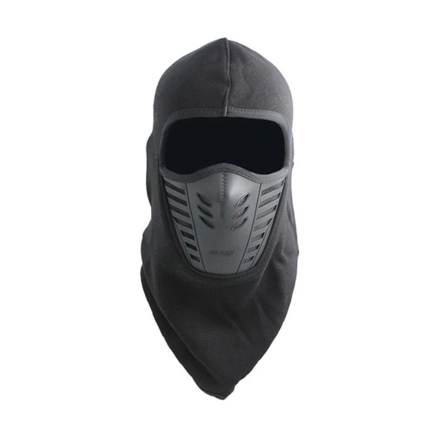 Balaclava Con Filtro Transpirable Y Estirable Negro Liso-3