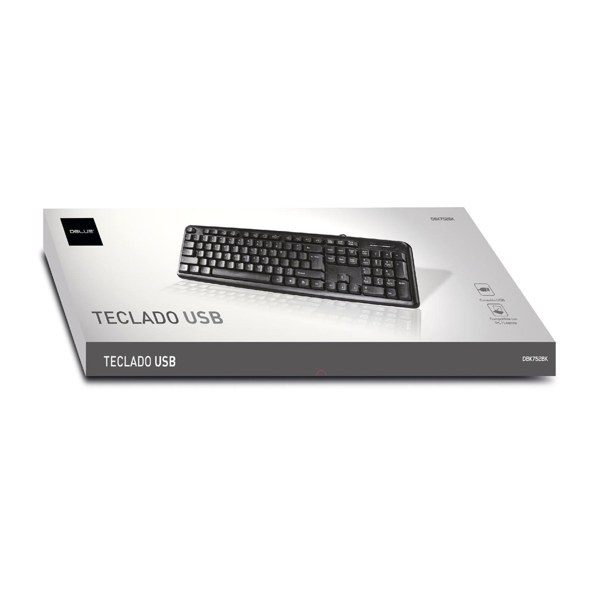 Teclado USB Para PC Laptop Negro Dblue-0