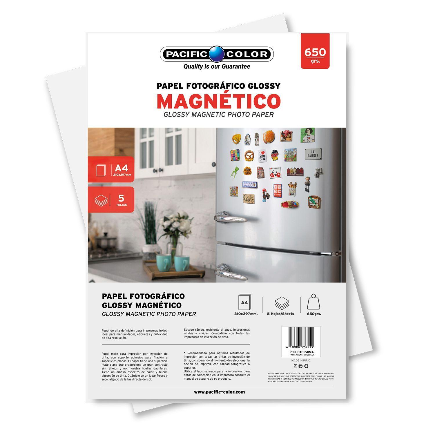 Papel Fotografico Glossy Magnetico A4 650gr 5 Hojas-4