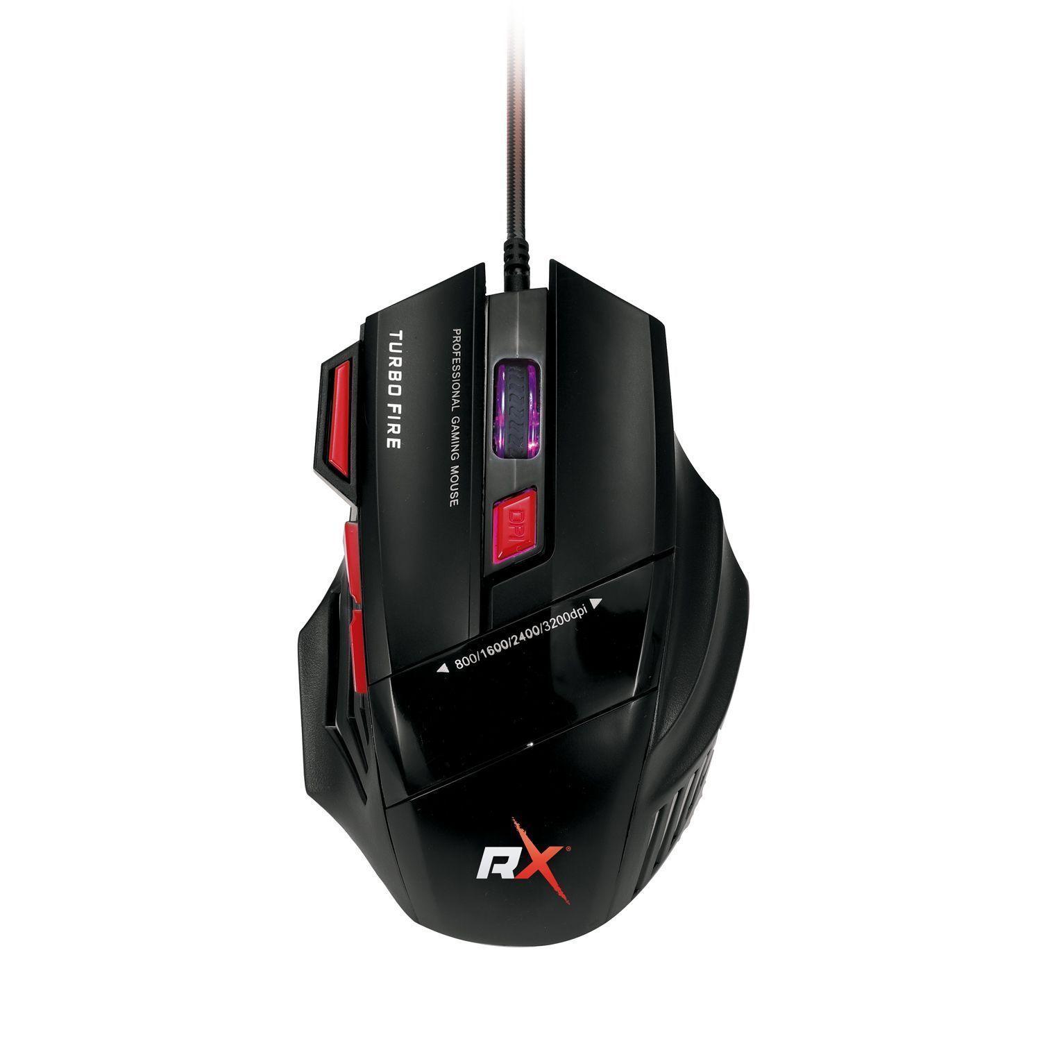 Mouse Gamer ergonómico 3200DPI Retroiluminado Reptilex-2