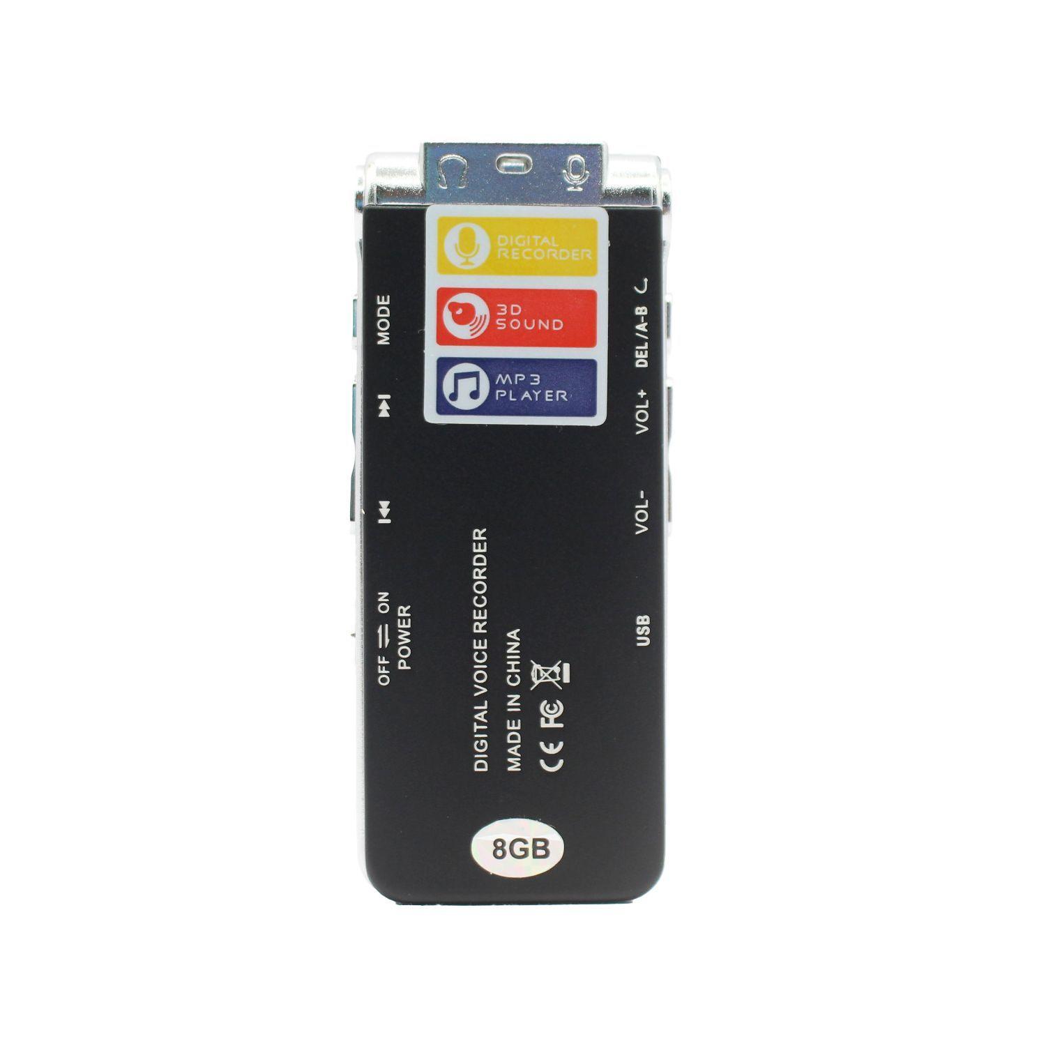 Grabadora De Voz Digital Tecnolab Tl666 8gb Mp3 Usb Negro-4