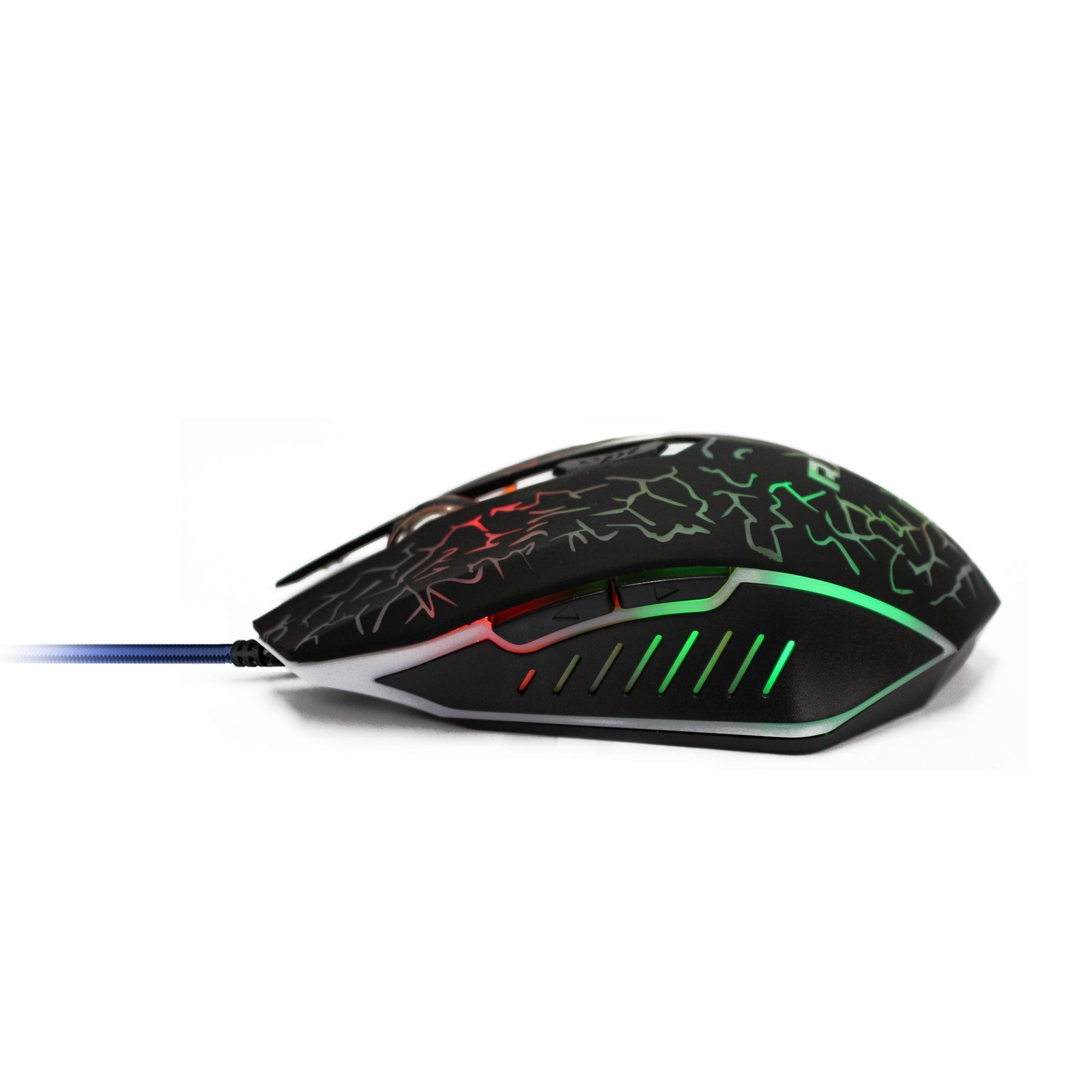 Mouse Gamer Ergonomico 3200 DPI Retroiluminado Reptilex-2