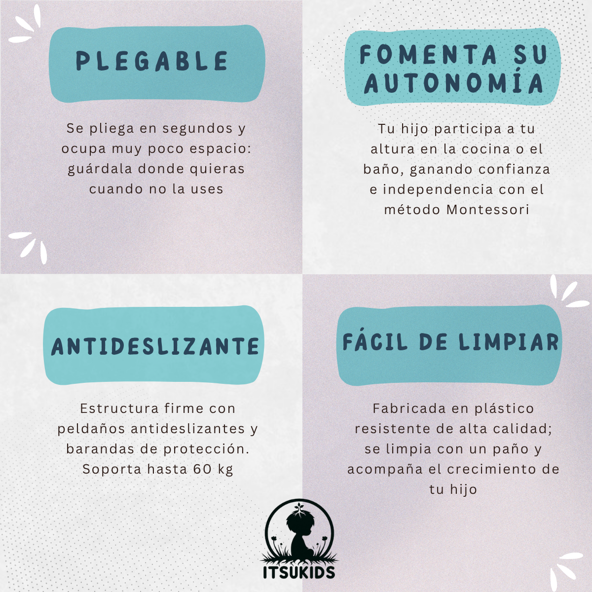 Torre de Aprendizaje Plegable Itsukids Plus (Montessori)-5