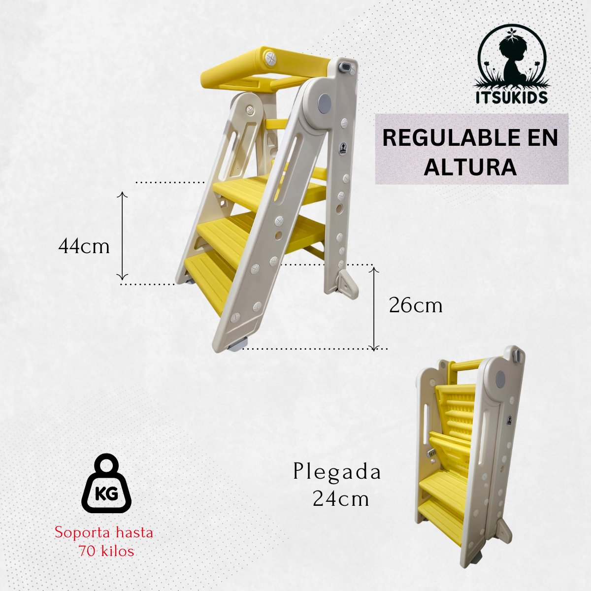 Torre de Aprendizaje Plegable Itsukids Plus (Montessori)-6