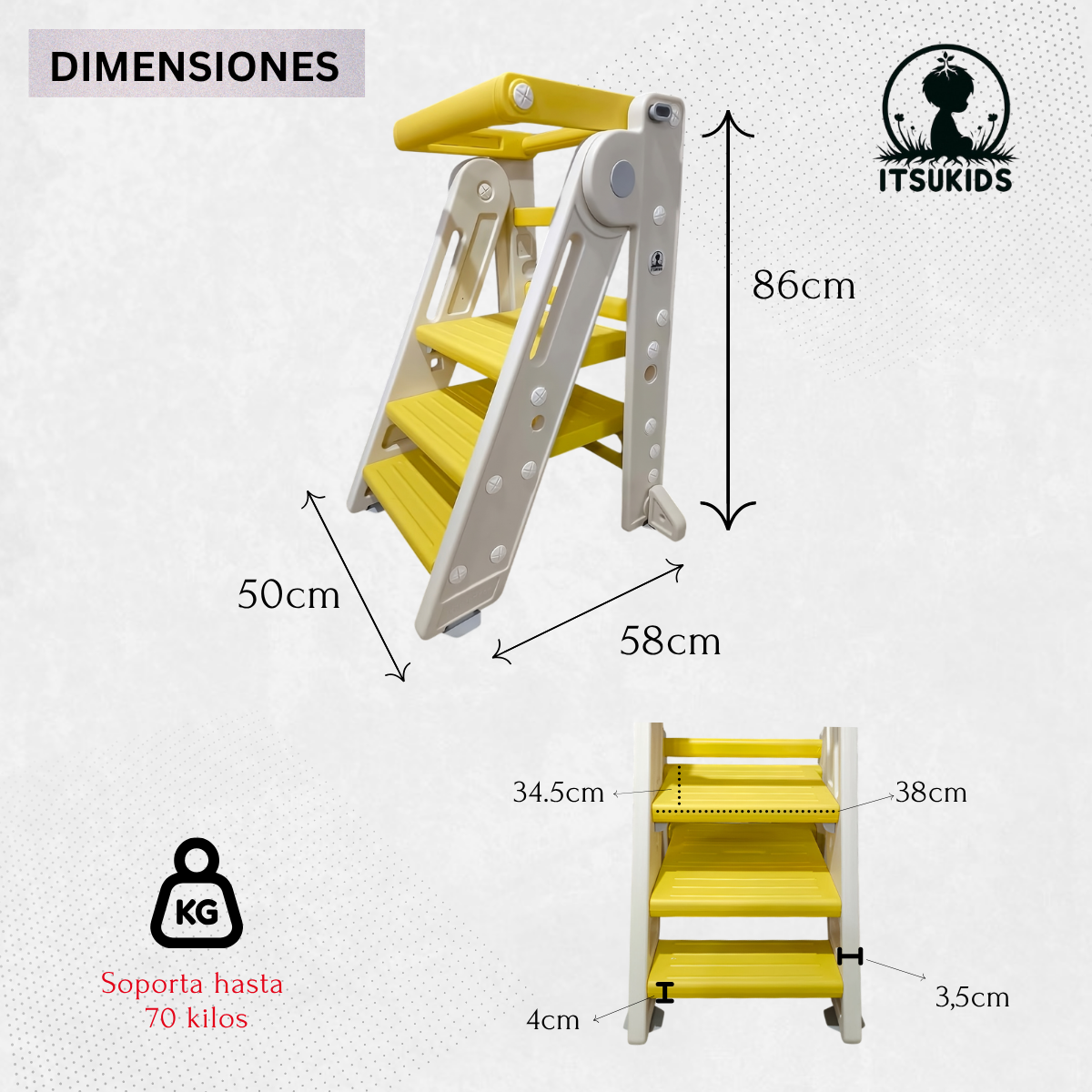 Torre de Aprendizaje Plegable Itsukids Plus (Montessori)-8