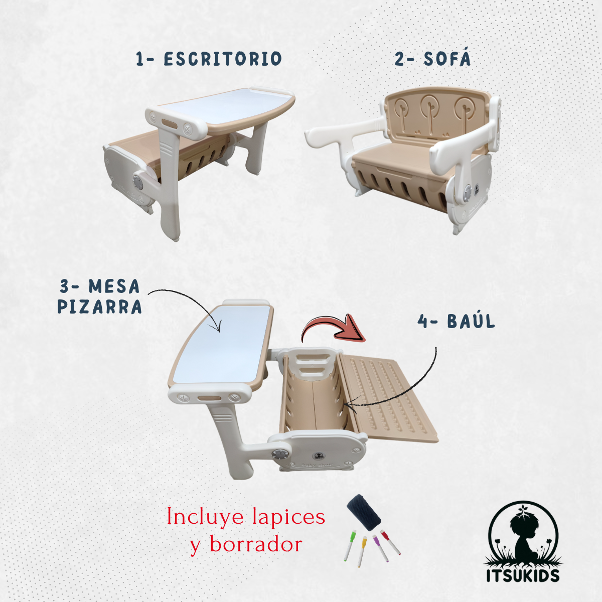 Sofá Escritorio Multifuncional 4 en 1-2