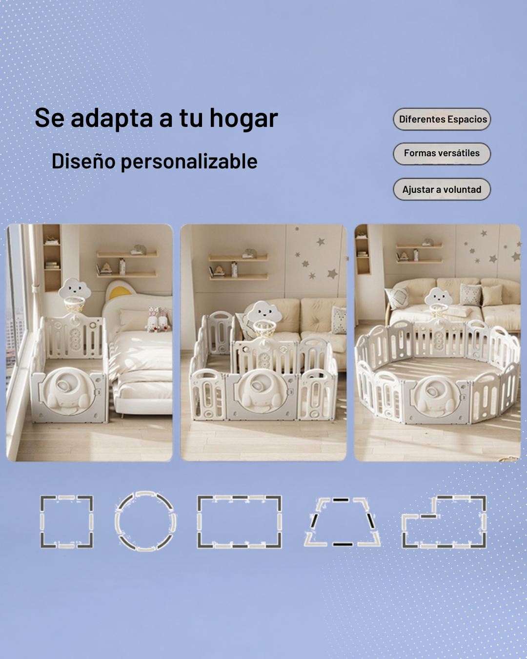 Corral para bebes Space Plegable Itsukids-3