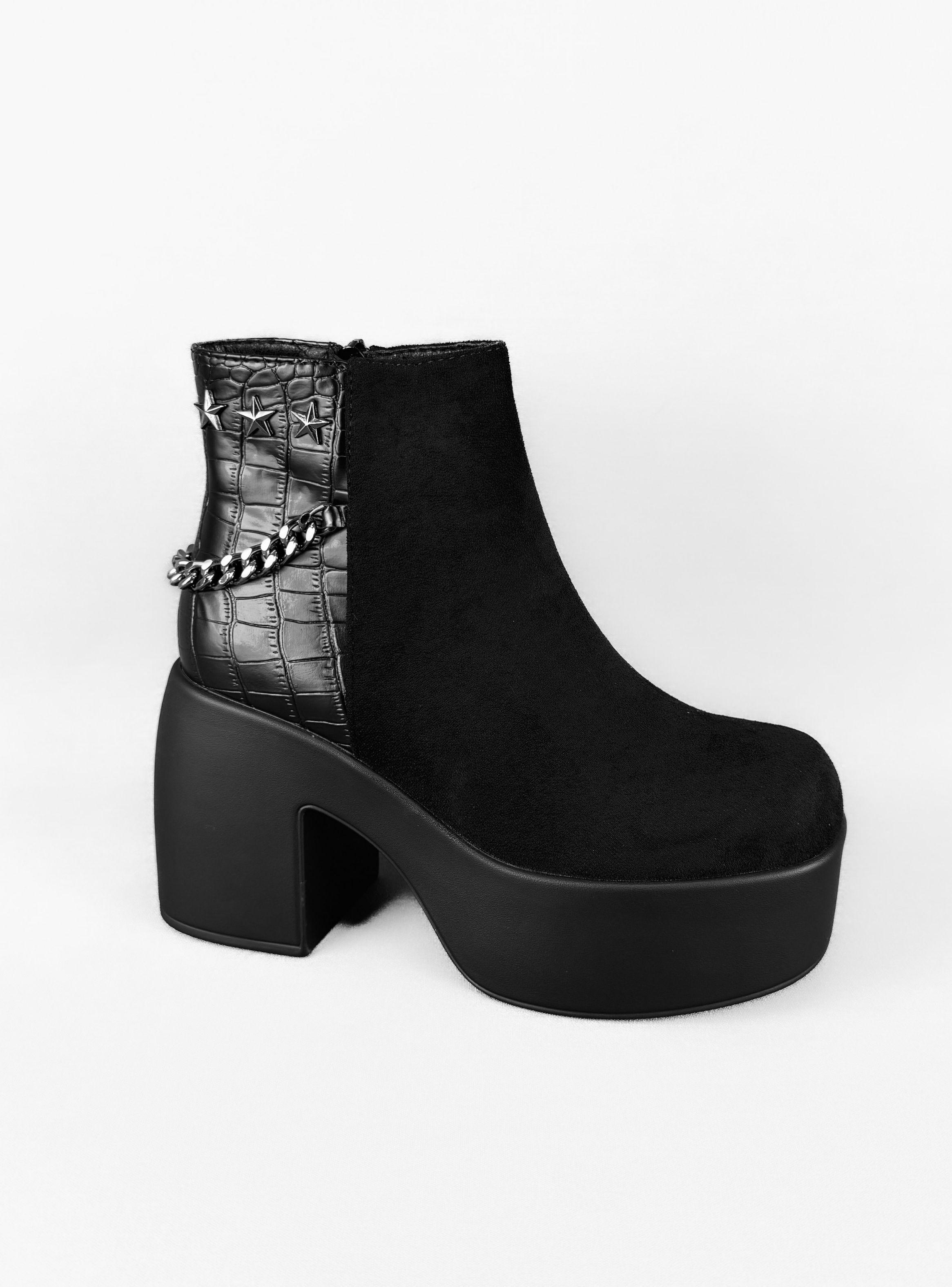BOTIN MUJER NIA NEGRO BELLA MODA-2