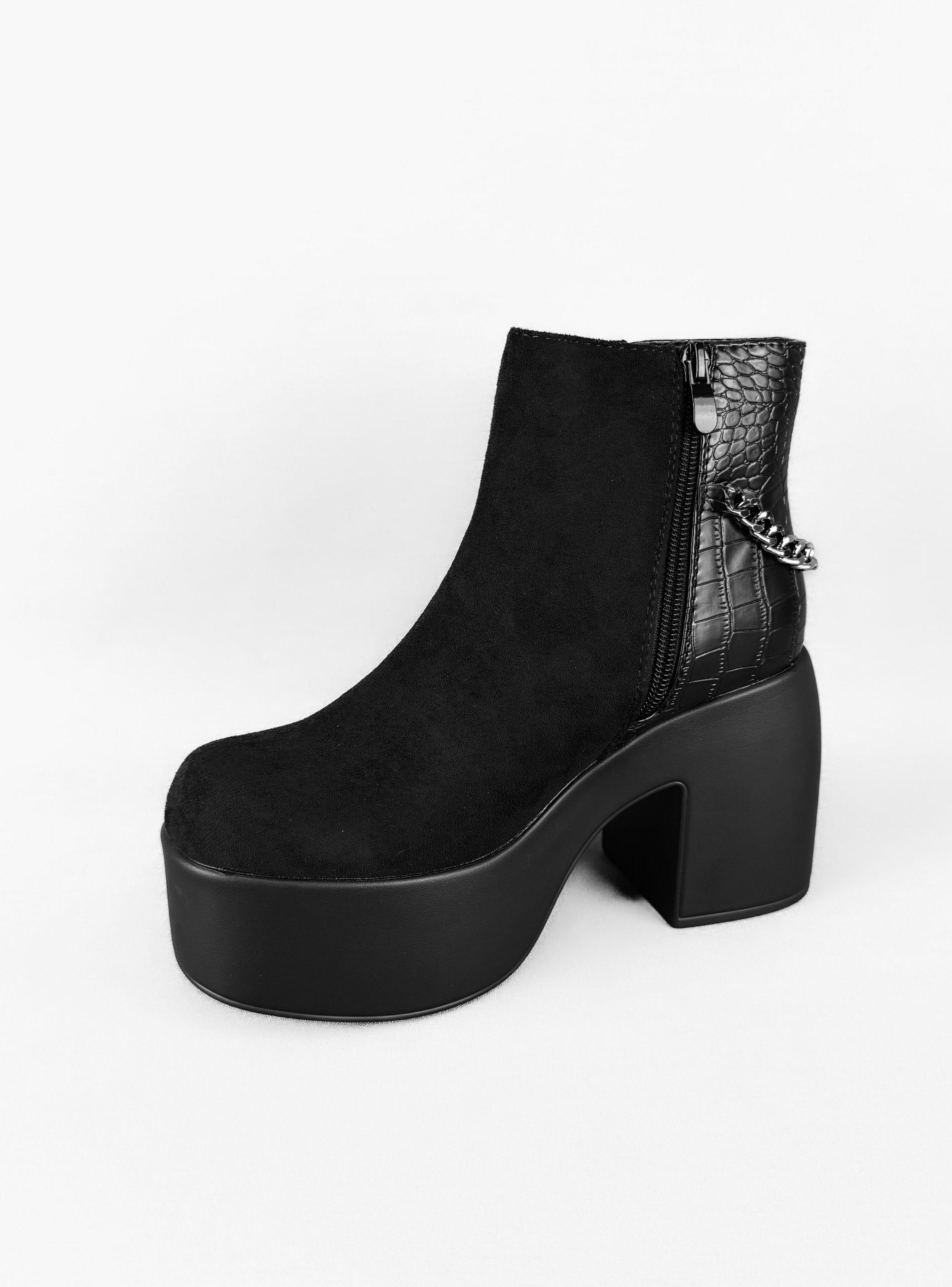 BOTIN MUJER NIA NEGRO BELLA MODA-3