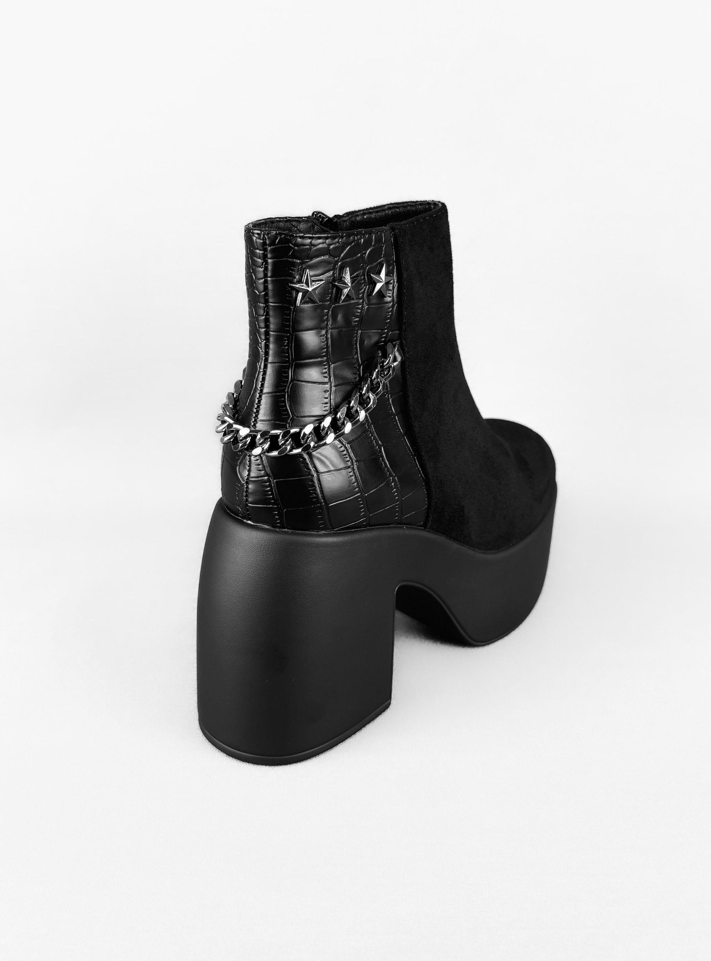 BOTIN MUJER NIA NEGRO BELLA MODA-4
