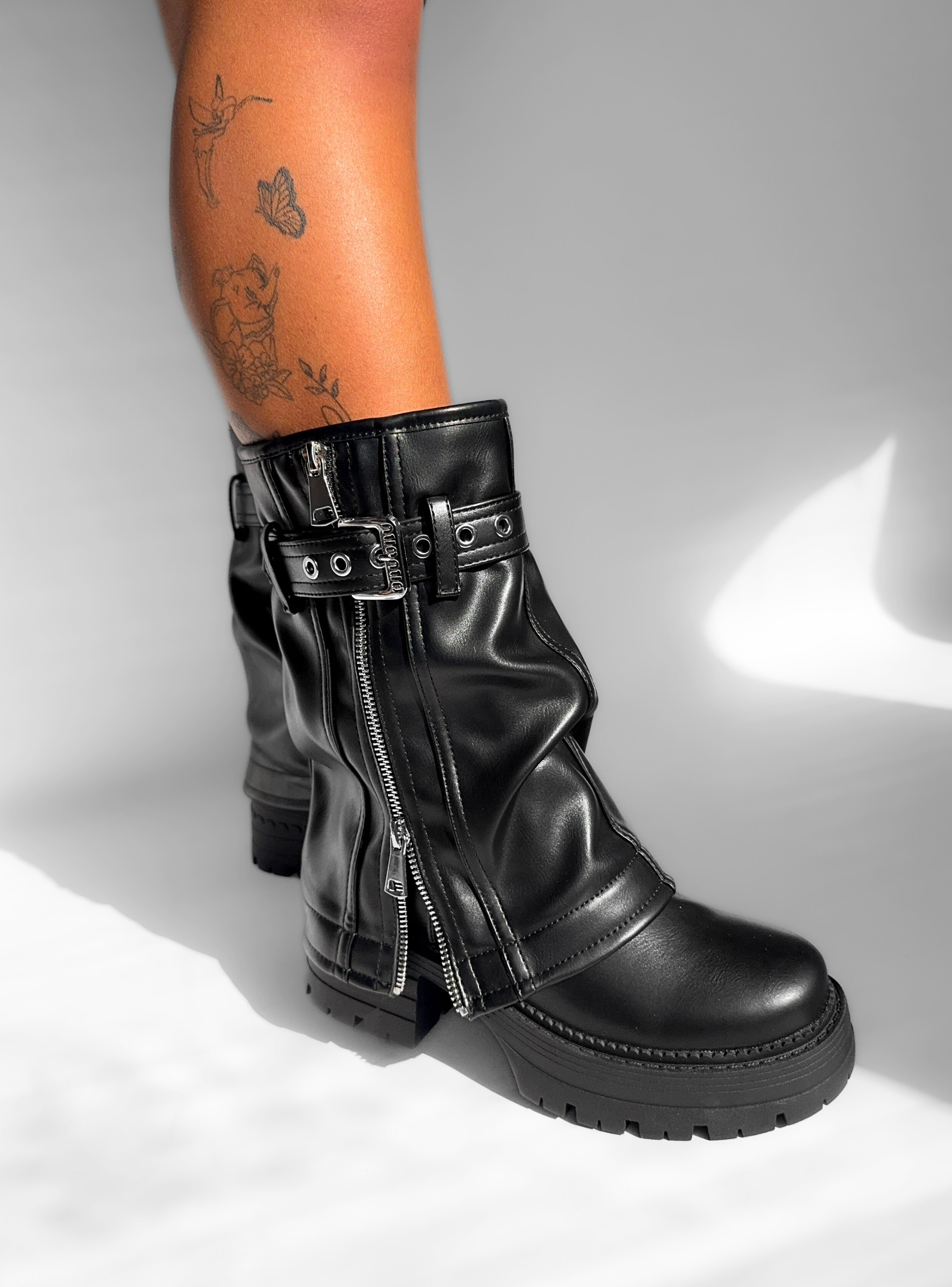 BOTIN MUJER MEL NEGRO BELLA MODA-4