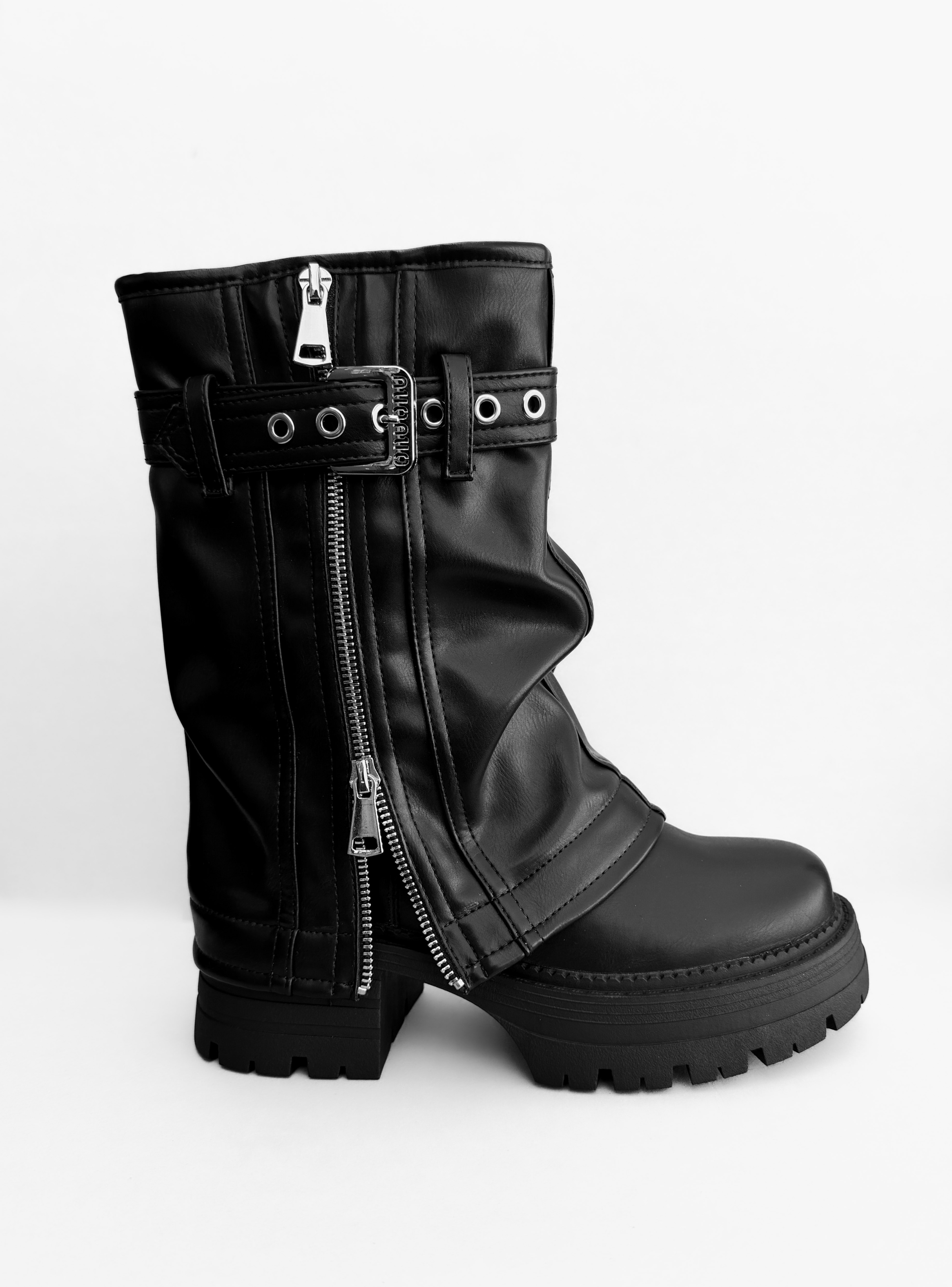 BOTIN MUJER MEL NEGRO BELLA MODA-0