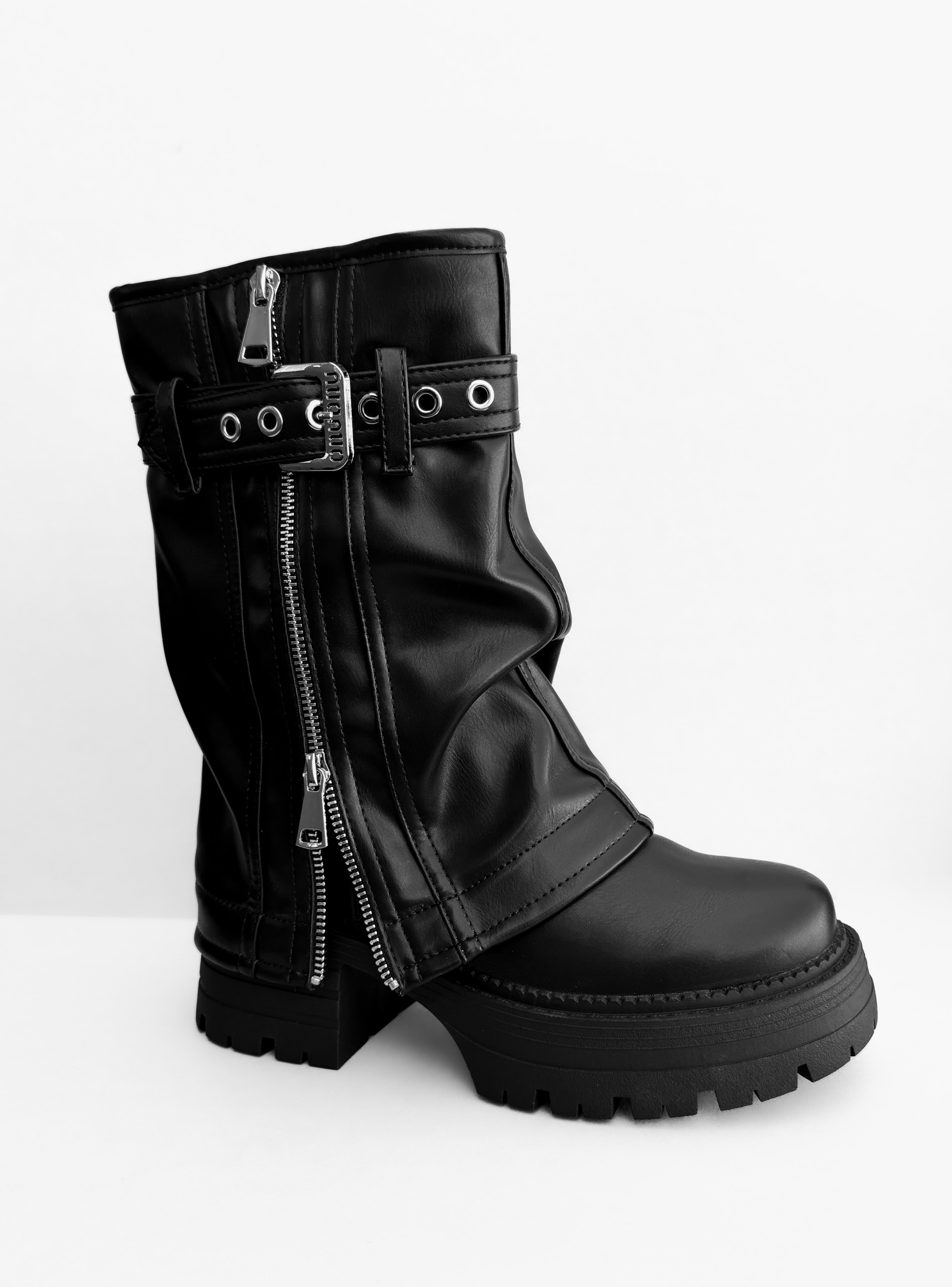 BOTIN MUJER MEL NEGRO BELLA MODA-2