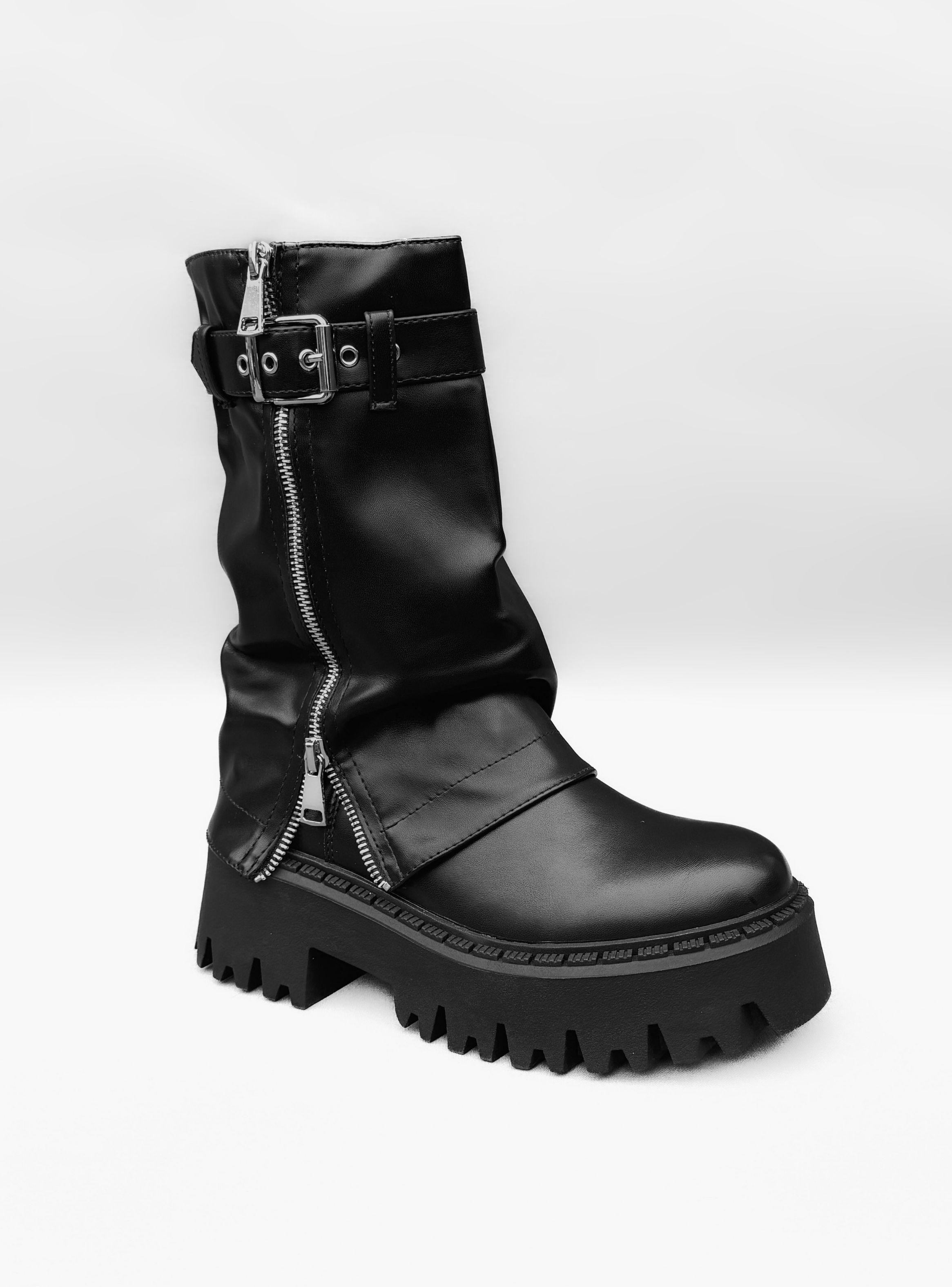 BOTIN MUJER MEL NEGRO PLATAFORMA BELLA MODA-2