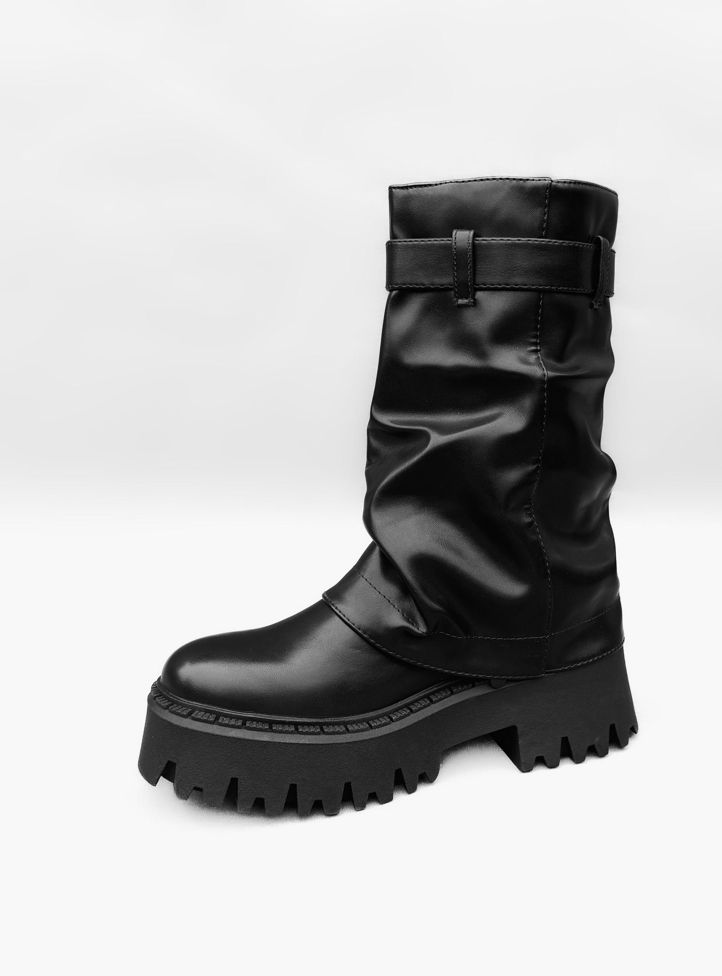 BOTIN MUJER MEL NEGRO PLATAFORMA BELLA MODA-3