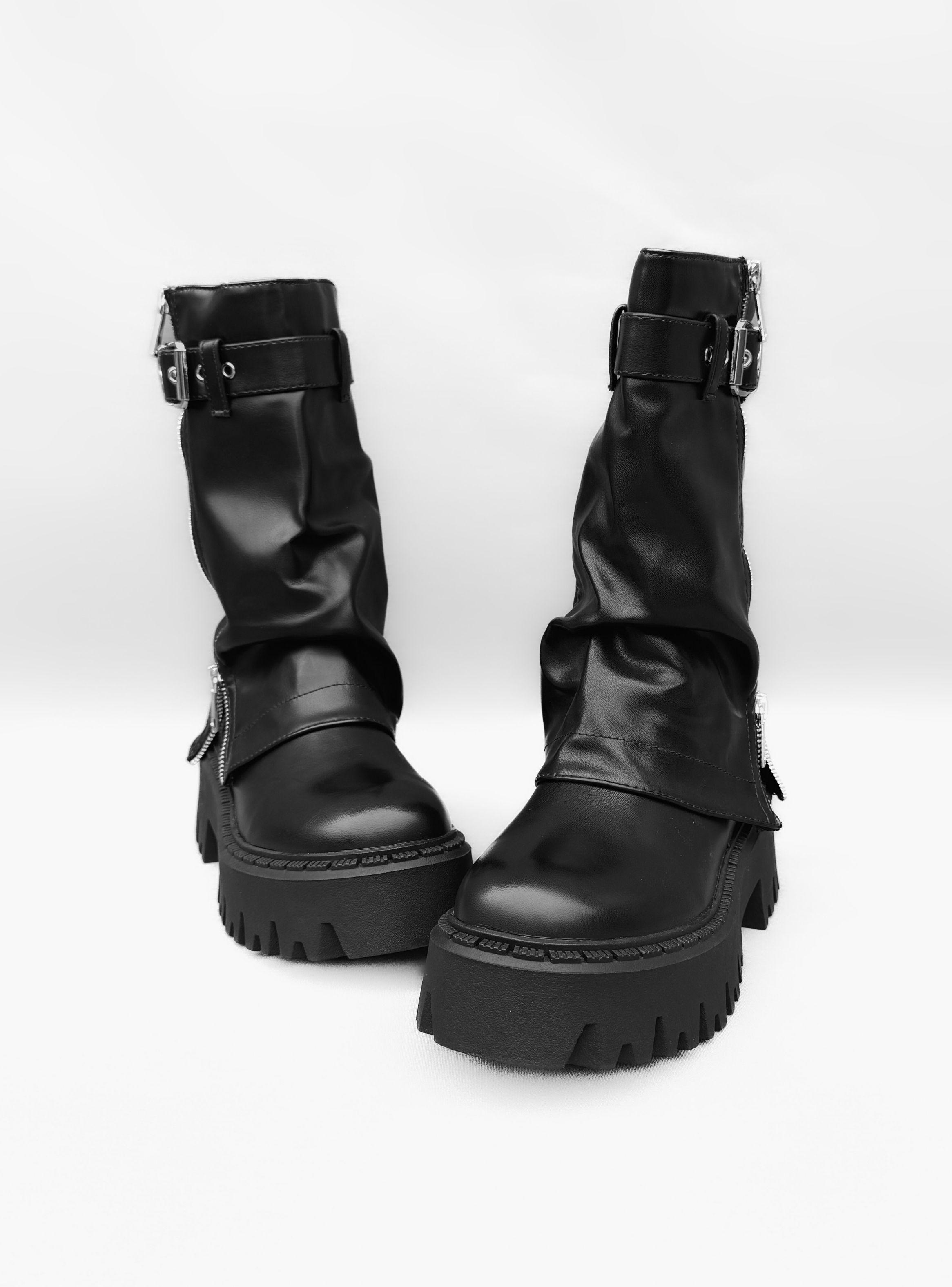 BOTIN MUJER MEL NEGRO PLATAFORMA BELLA MODA-4