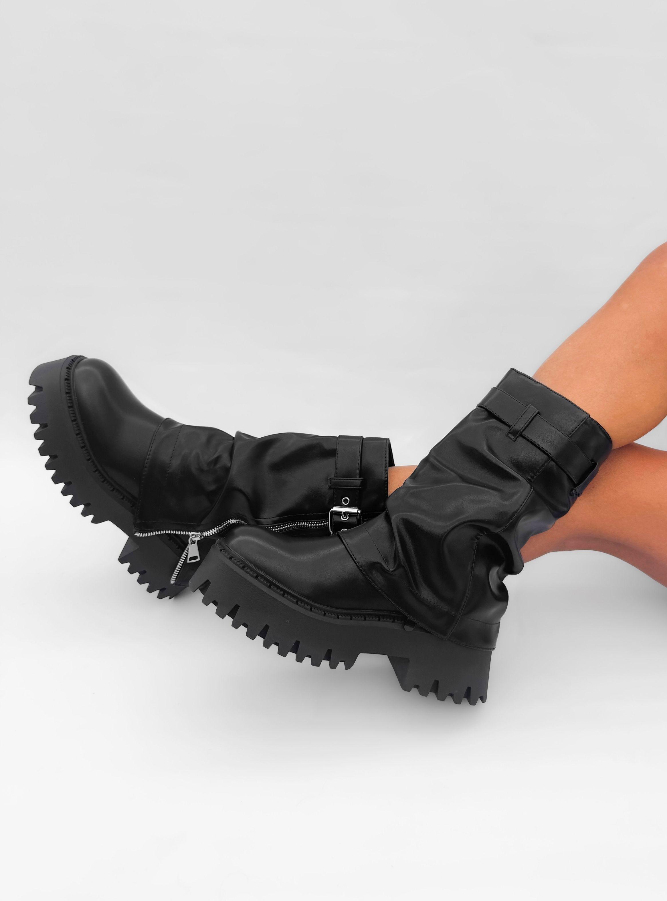 BOTIN MUJER MEL NEGRO PLATAFORMA BELLA MODA-6