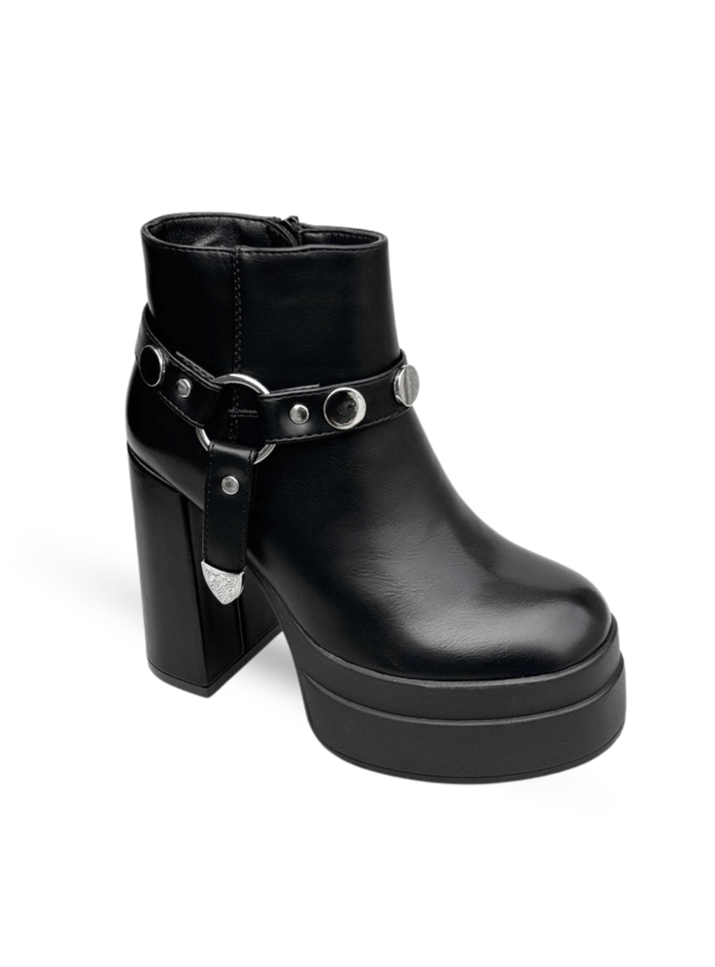 BOTÍN MUJER ARYA NEGRO BELLA MODA-2