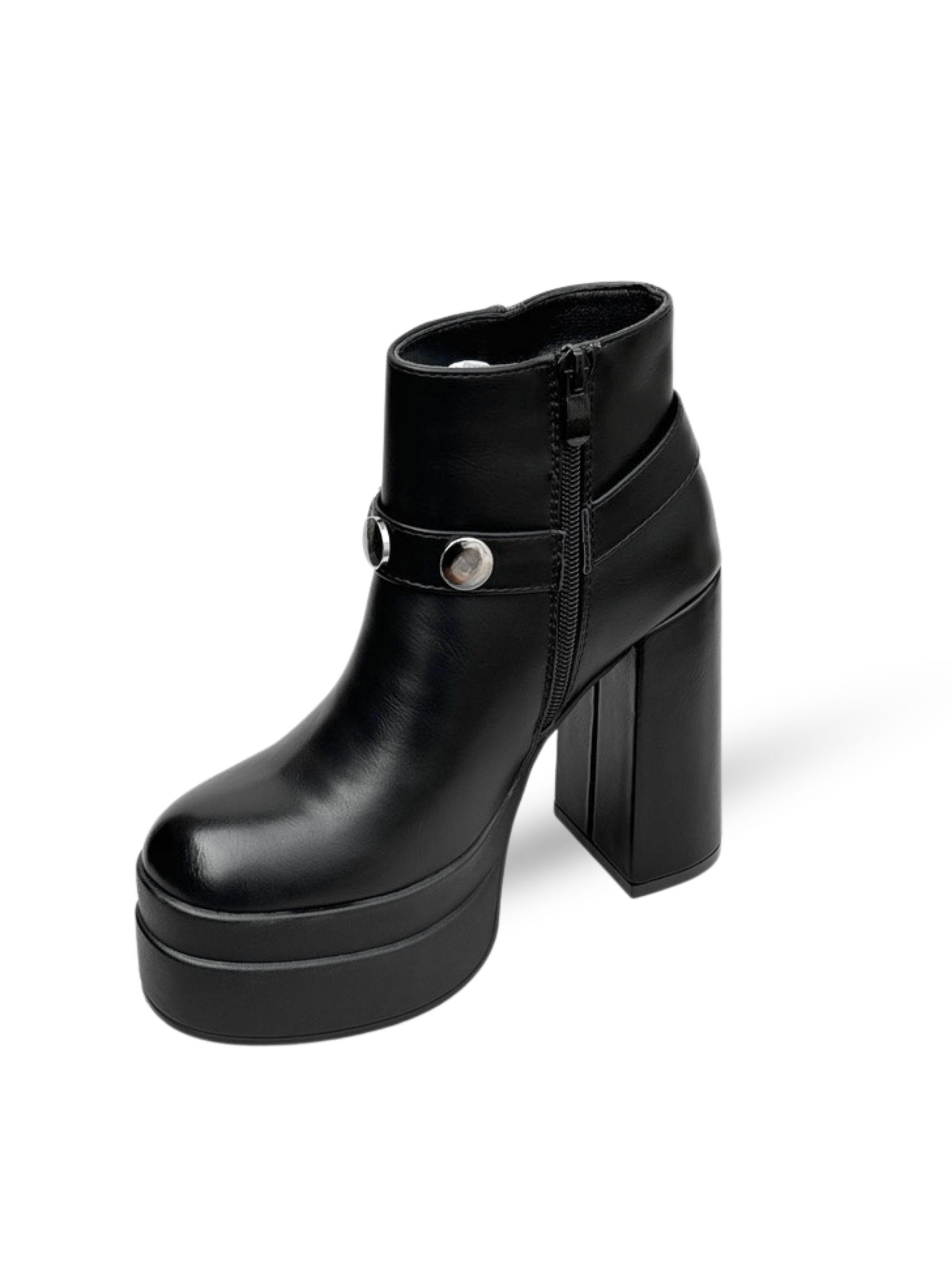 BOTÍN MUJER ARYA NEGRO BELLA MODA-3