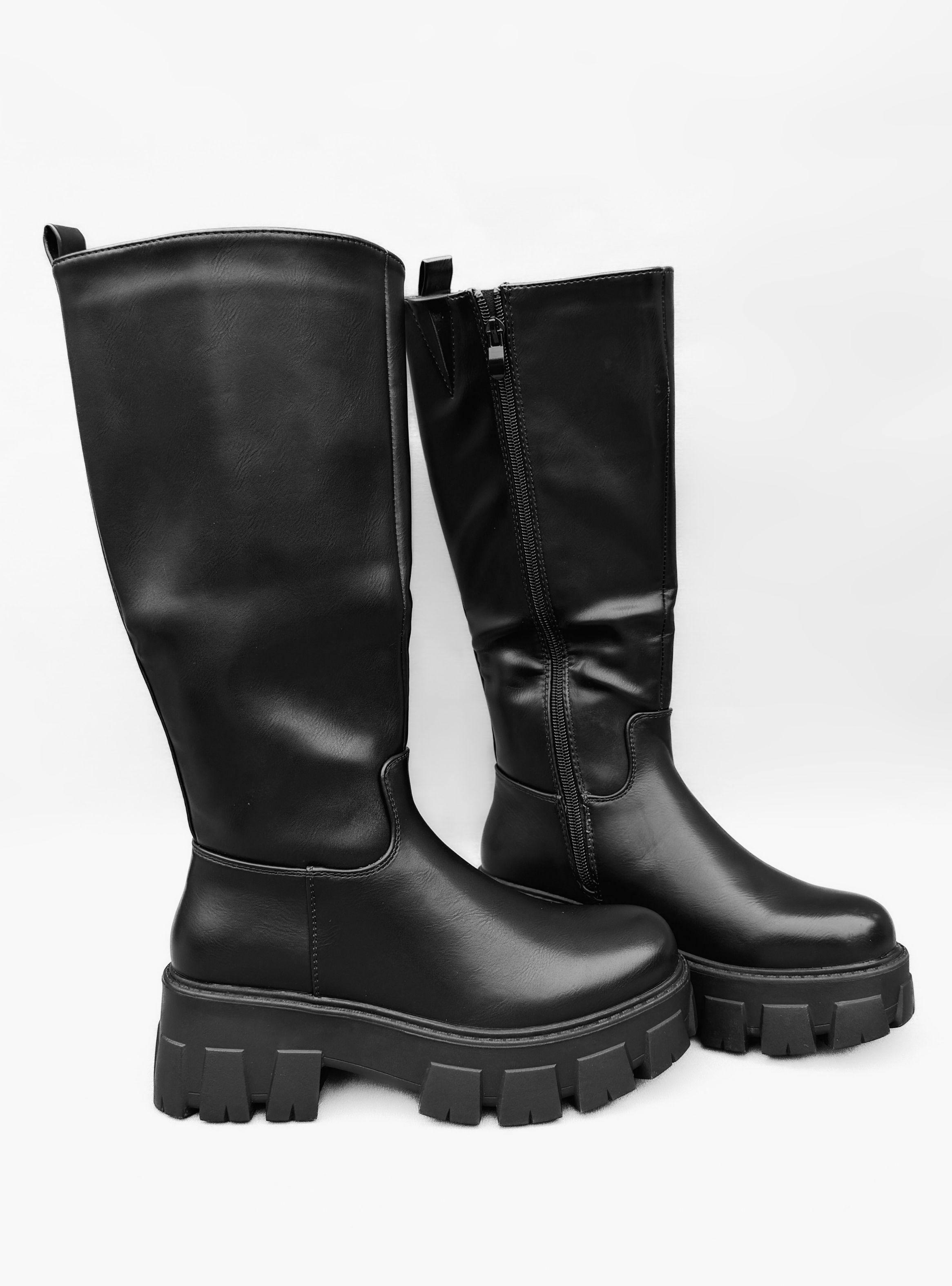 BOTA MUJER BECKY NEGRO BELLA MODA-5