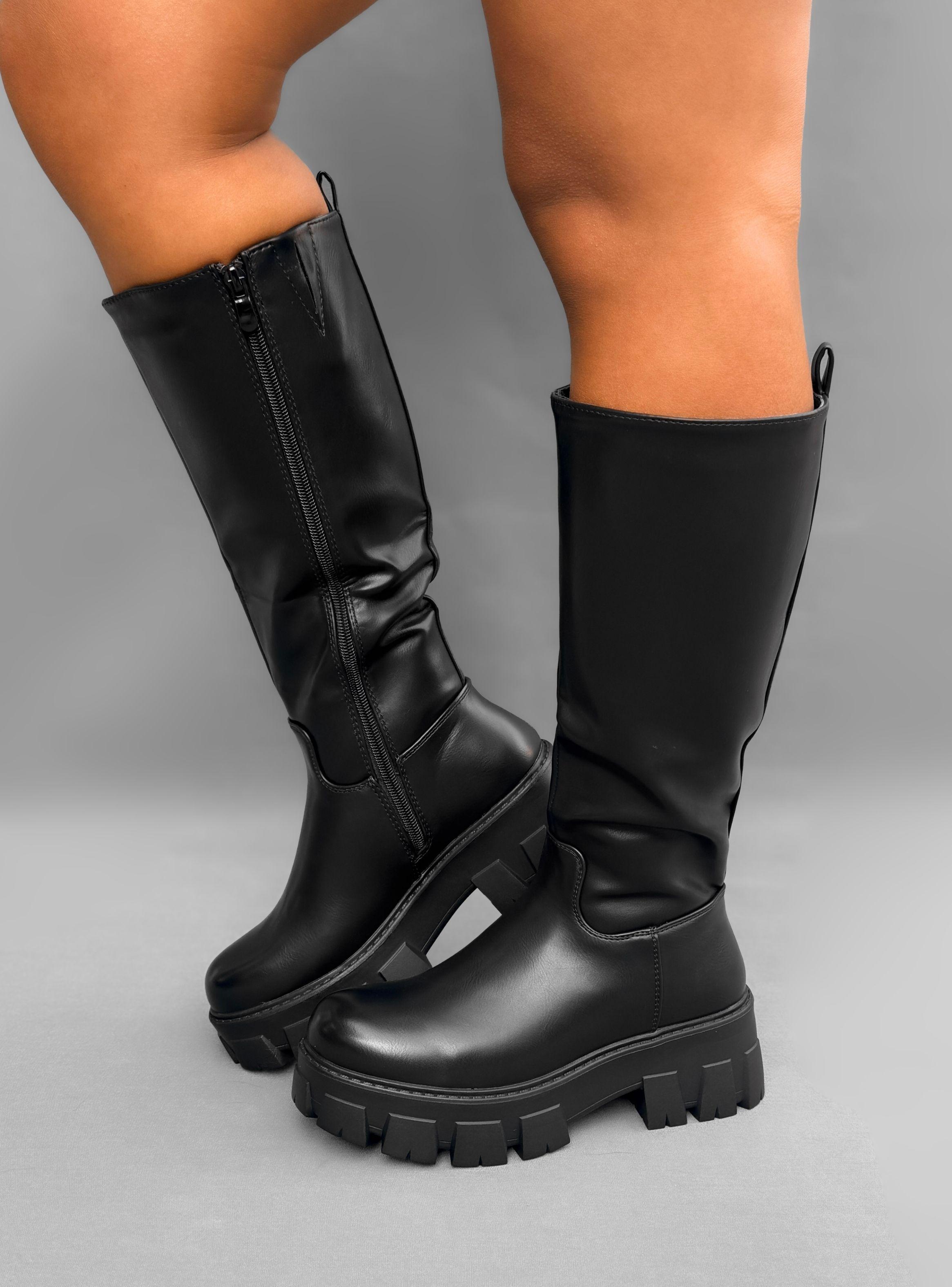 BOTA MUJER BECKY NEGRO BELLA MODA-6