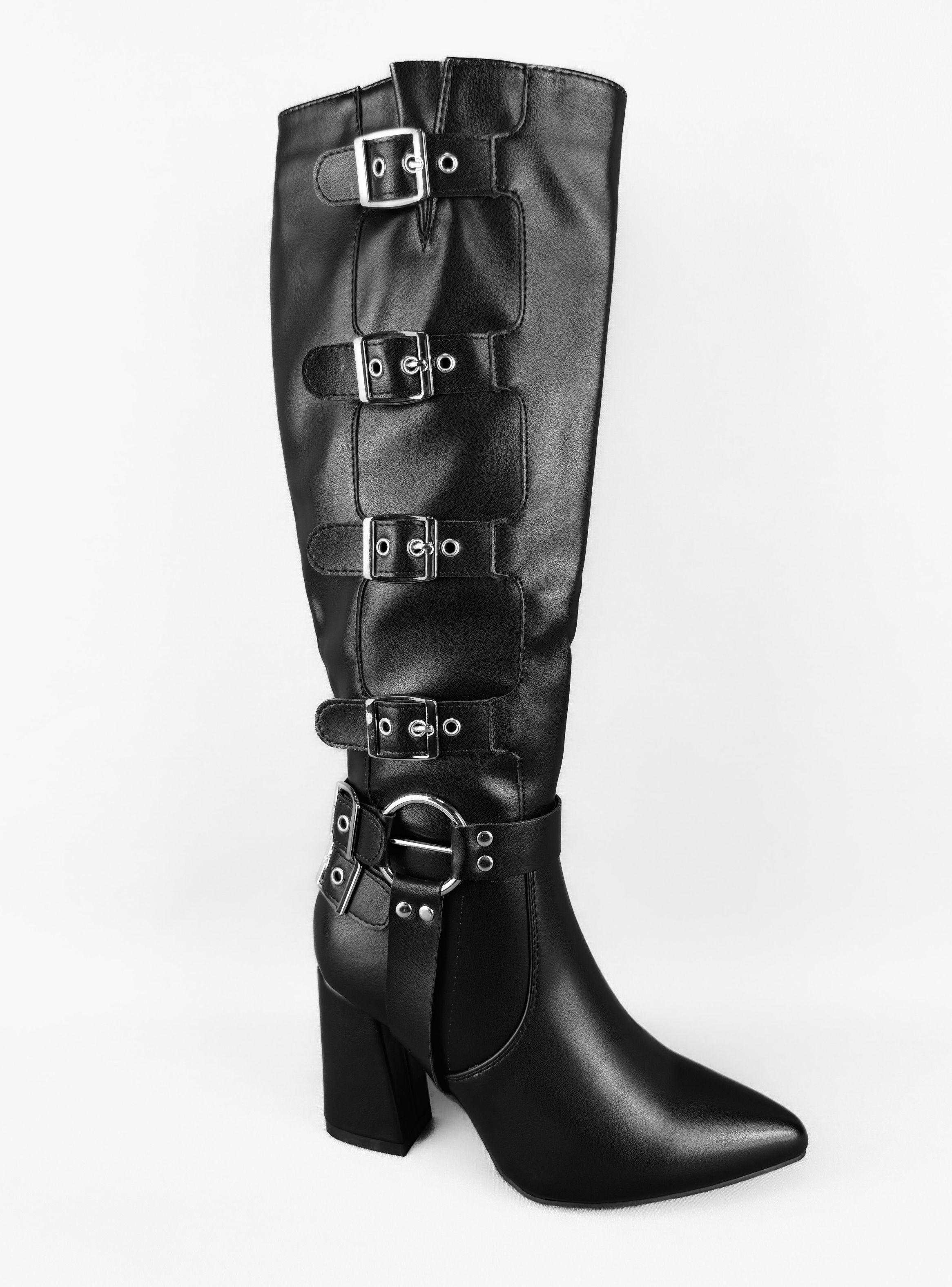 BOTA MUJER CALIA NEGRO BELLA MODA-2