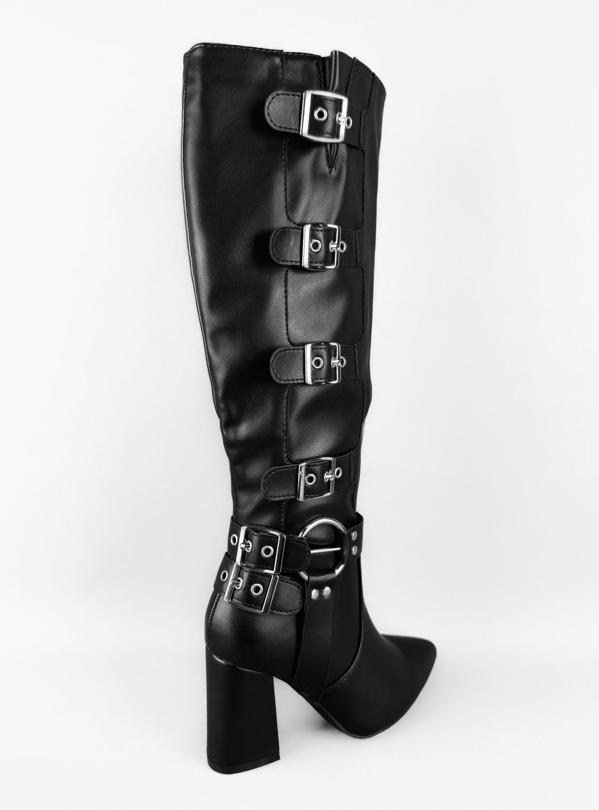 BOTA MUJER CALIA NEGRO BELLA MODA-4