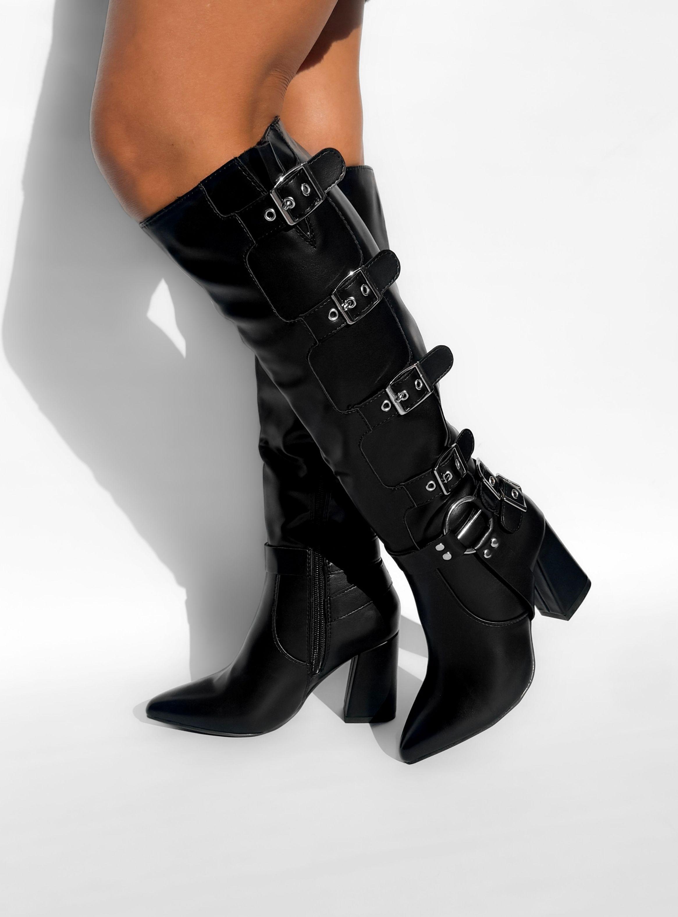 BOTA MUJER CALIA NEGRO BELLA MODA-6