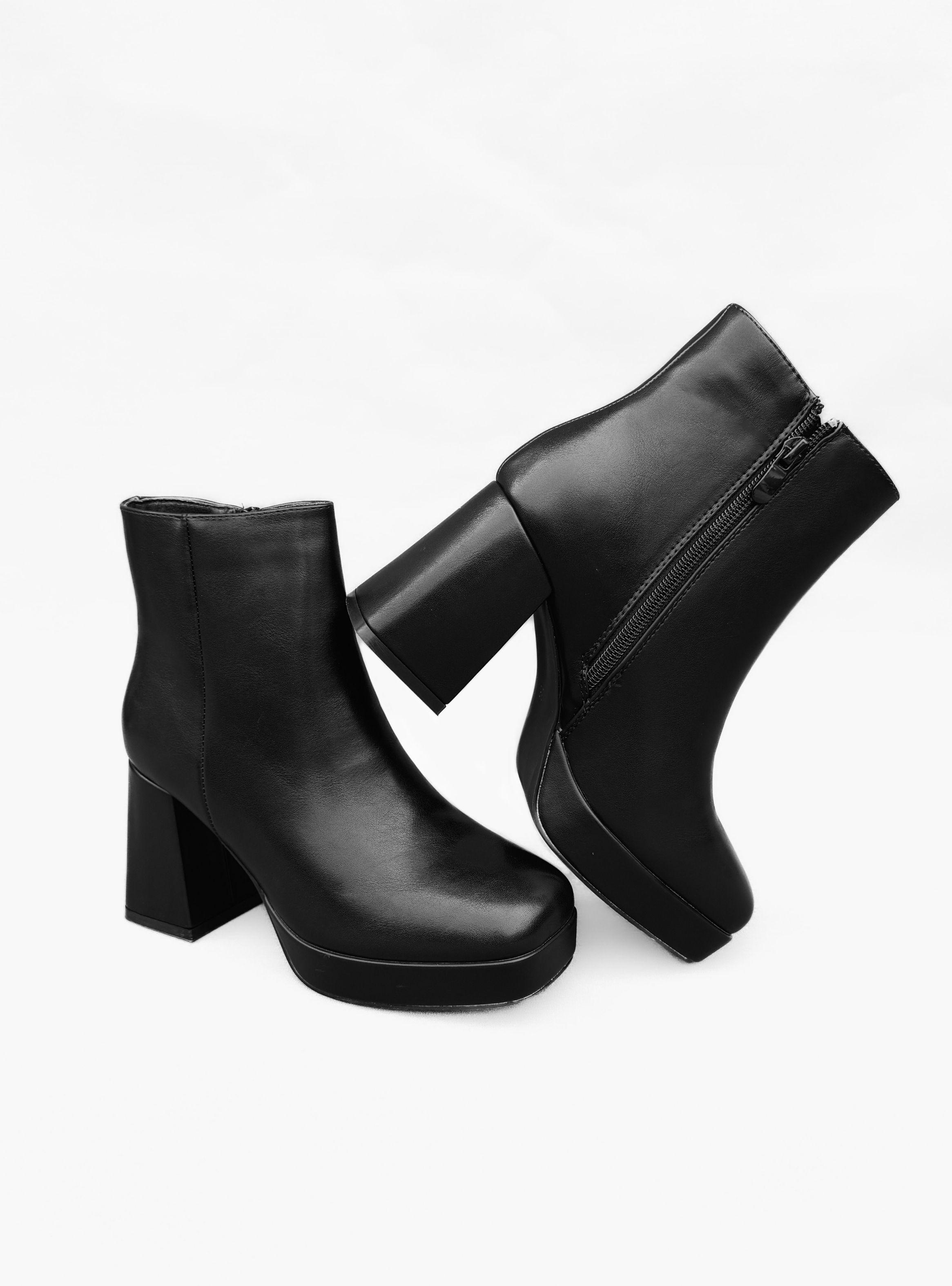 BOTIN MUJER LIA NEGRO BELLA MODA-4
