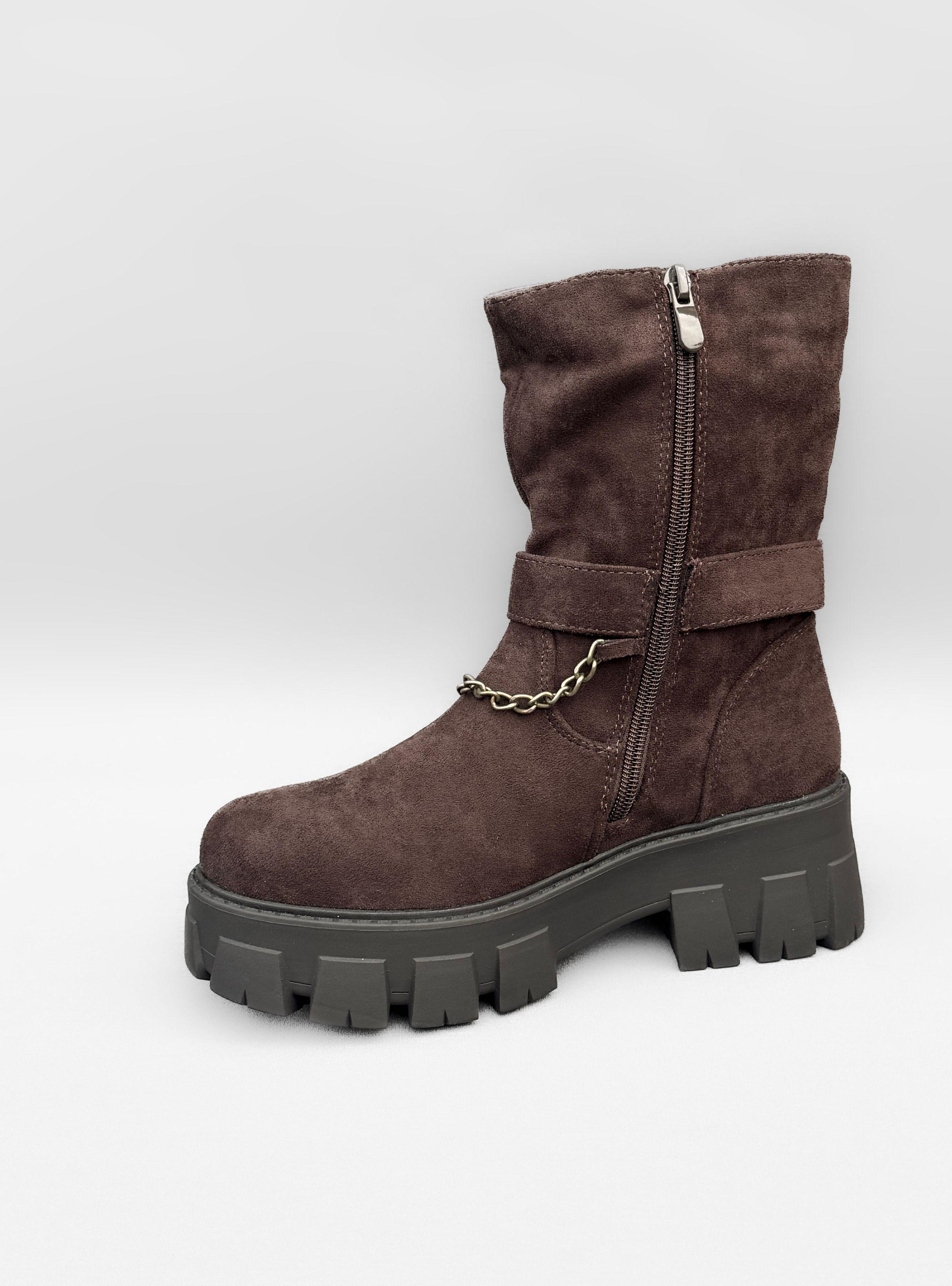 BOTIN MUJER CORA CAFÉ BELLA MODA-3