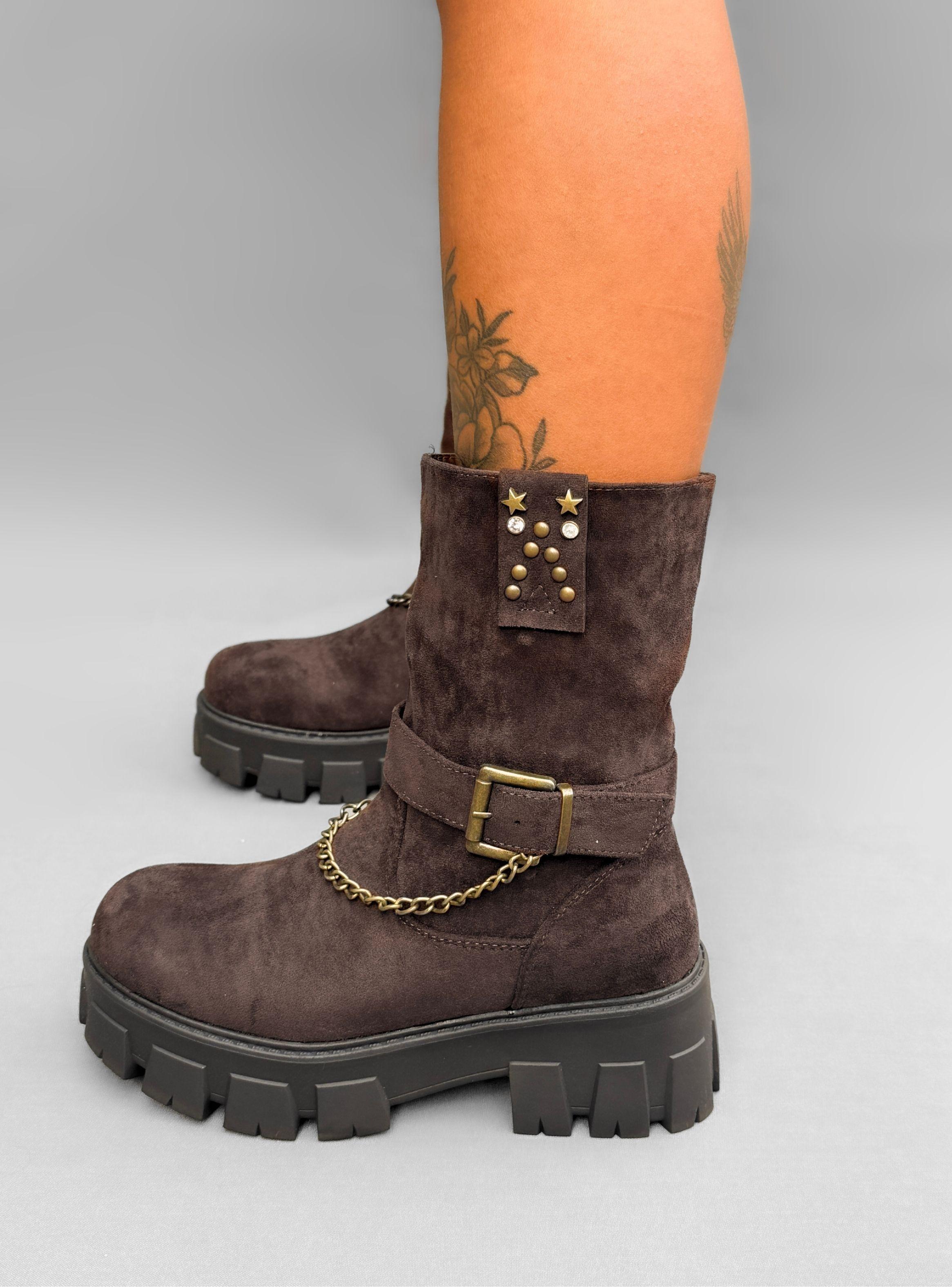 BOTIN MUJER CORA CAFÉ BELLA MODA-6