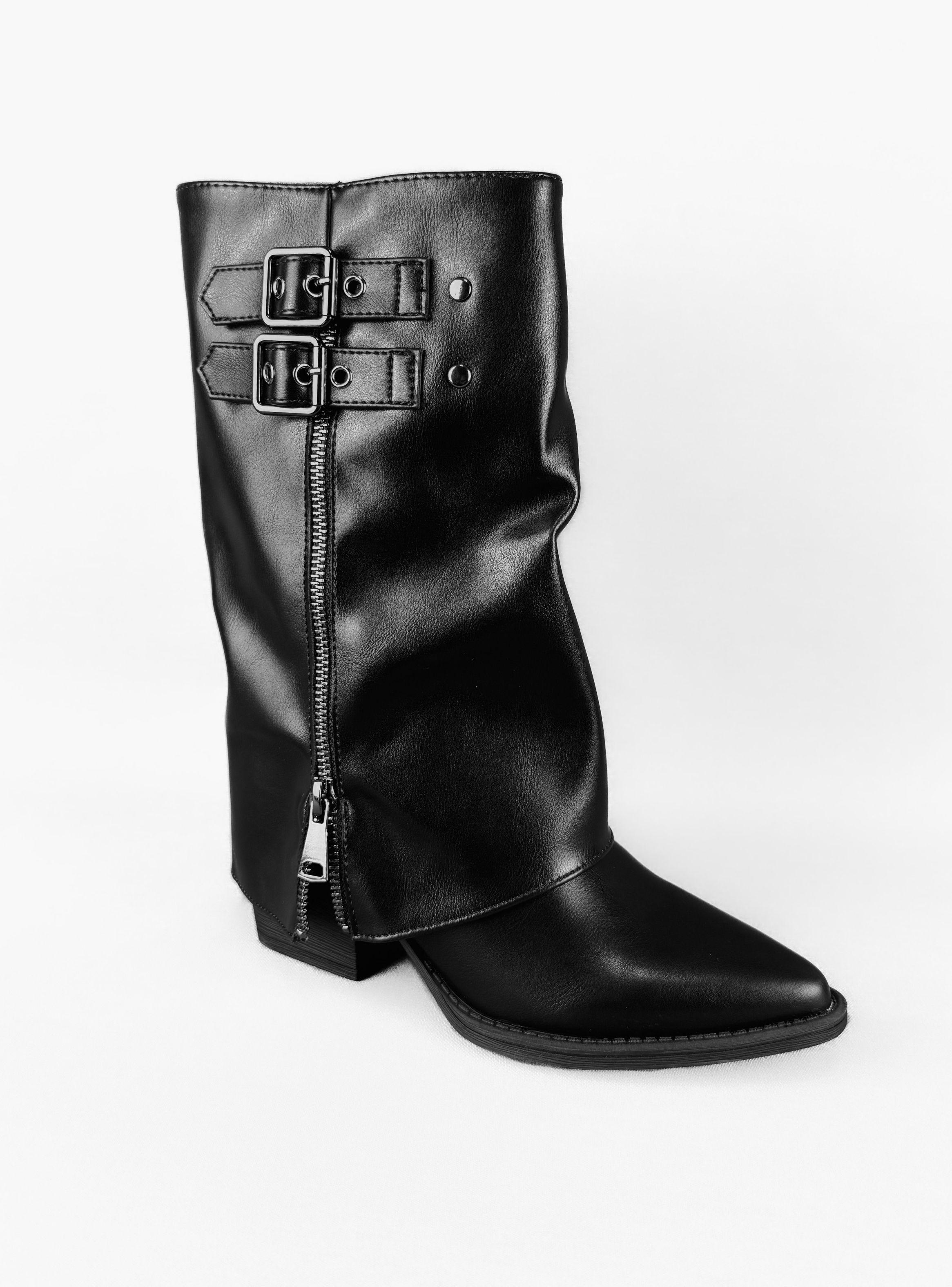 BOTIN MUJER BONNIE NEGRO BELLA MODA-2
