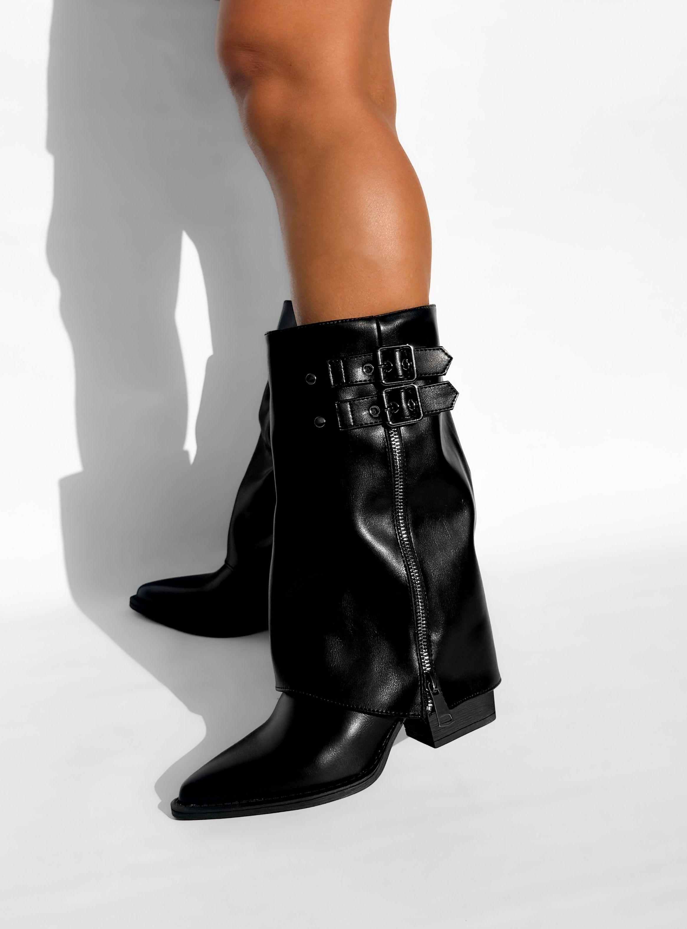 BOTIN MUJER BONNIE NEGRO BELLA MODA-5