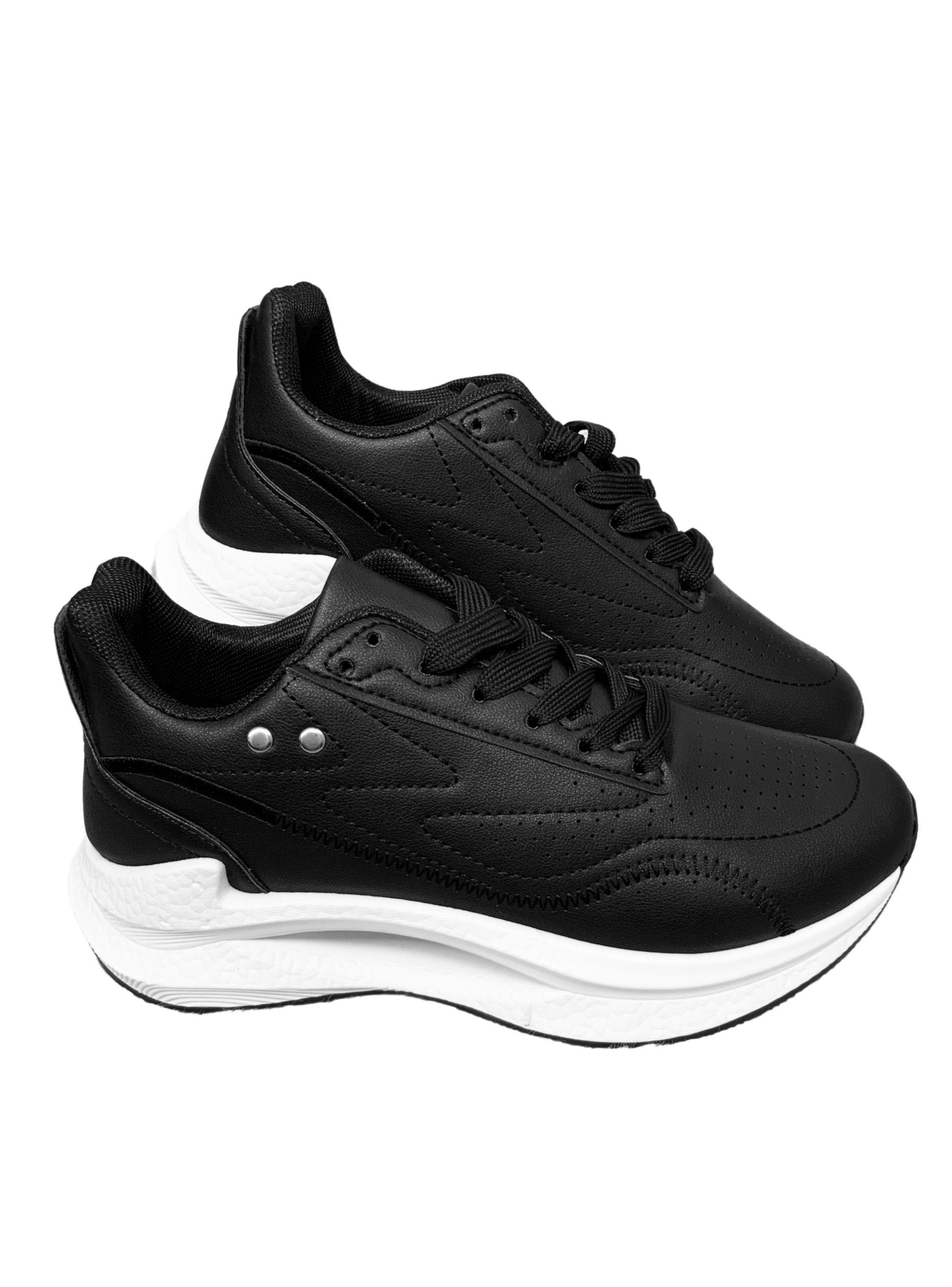 Zapatilla Deportiva Mujer Nala Negro Bella Moda-3