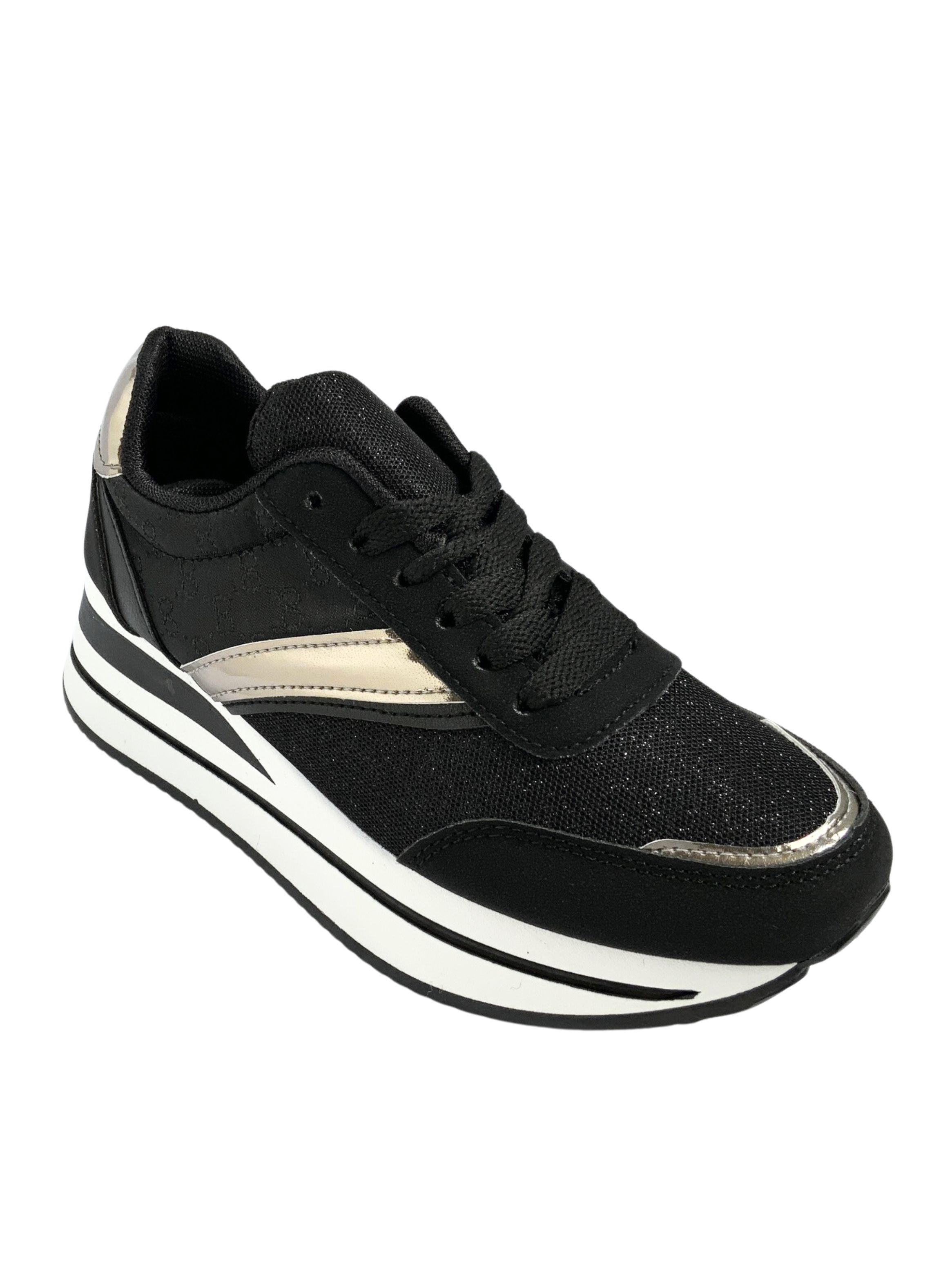 Zapatilla Plataforma Mujer Janny Negro Bella Moda-2