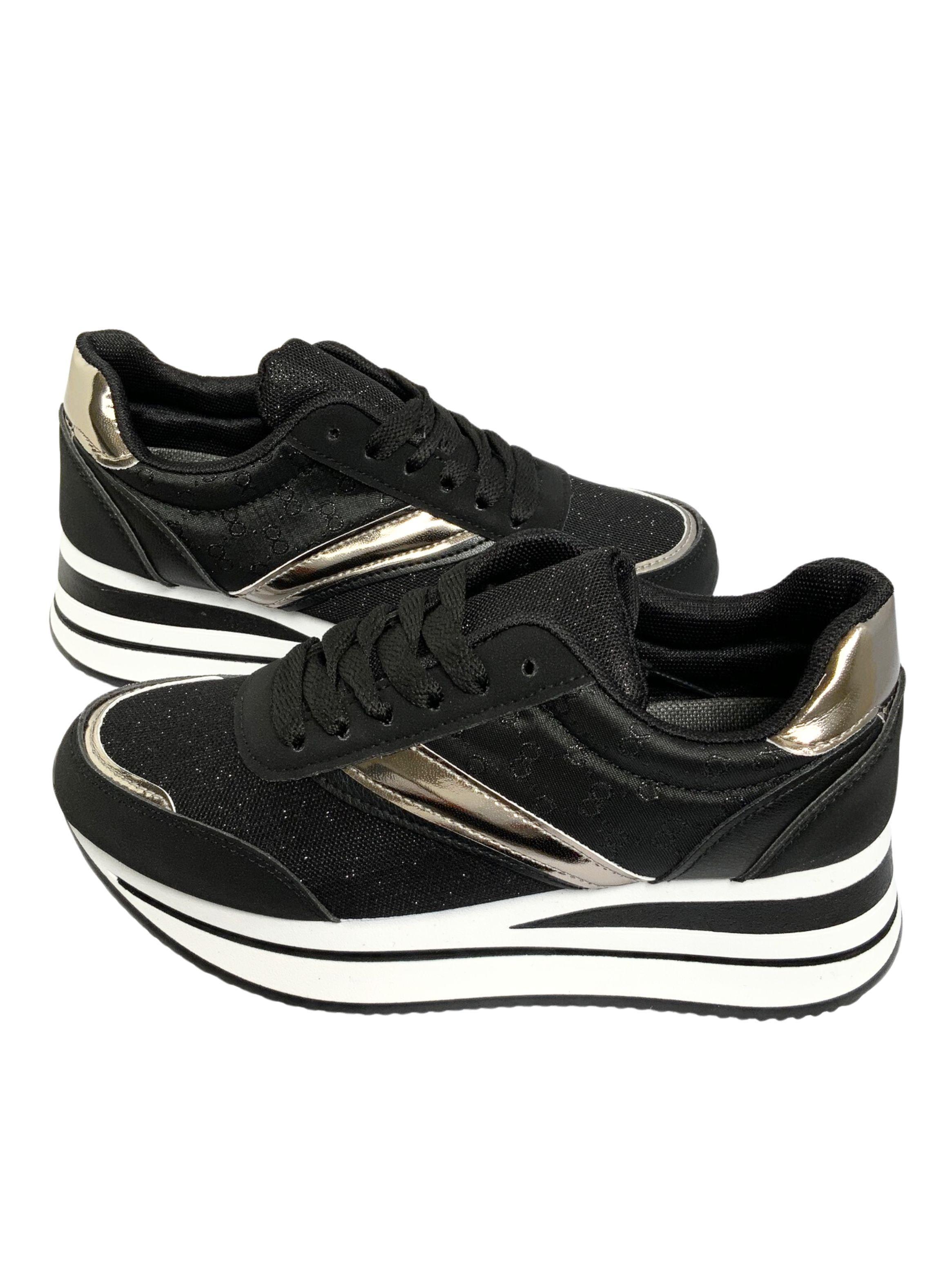 Zapatilla Plataforma Mujer Janny Negro Bella Moda-4