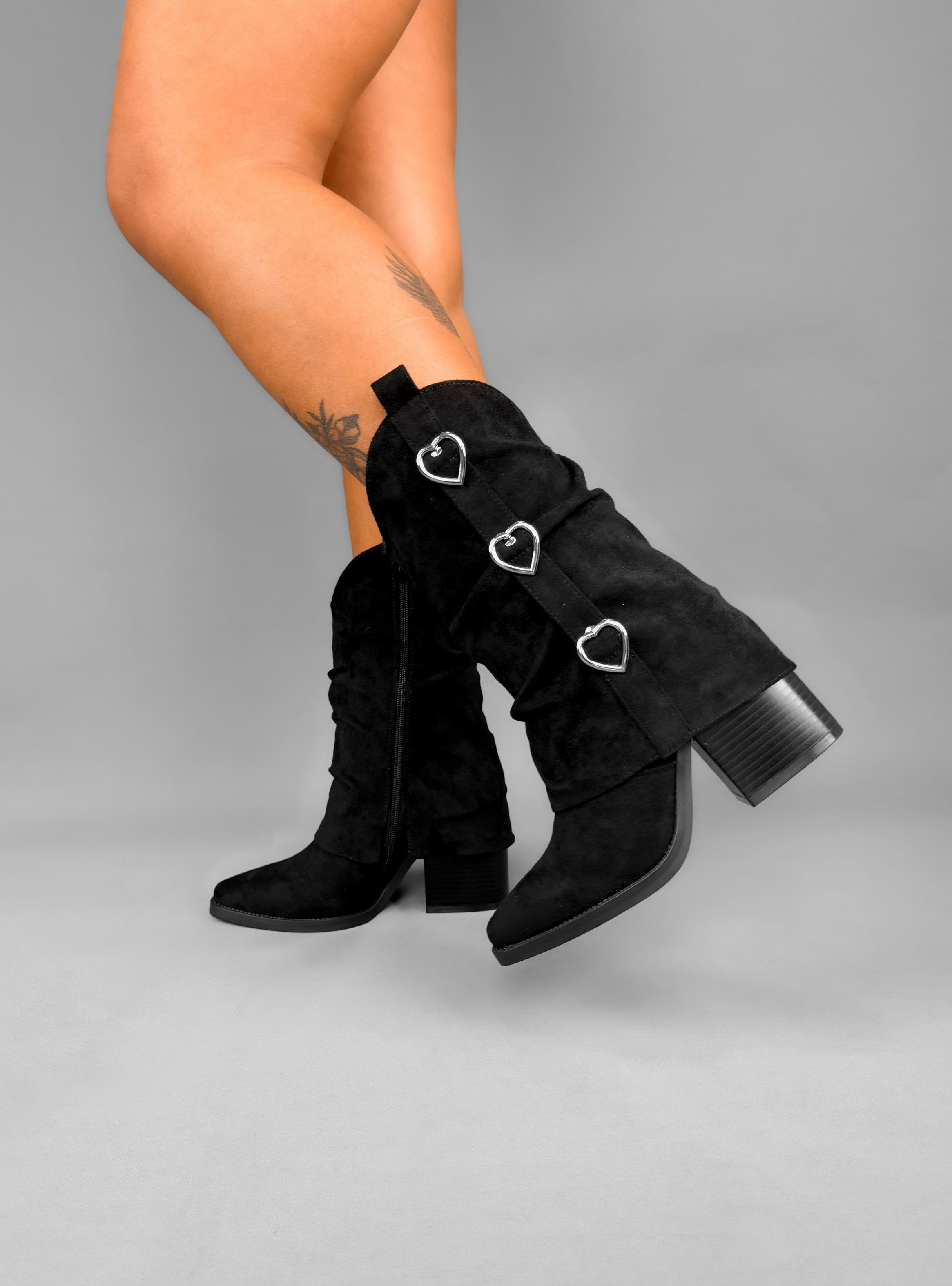 BOTIN MUJER REMY NEGRO BELLA MODA-5