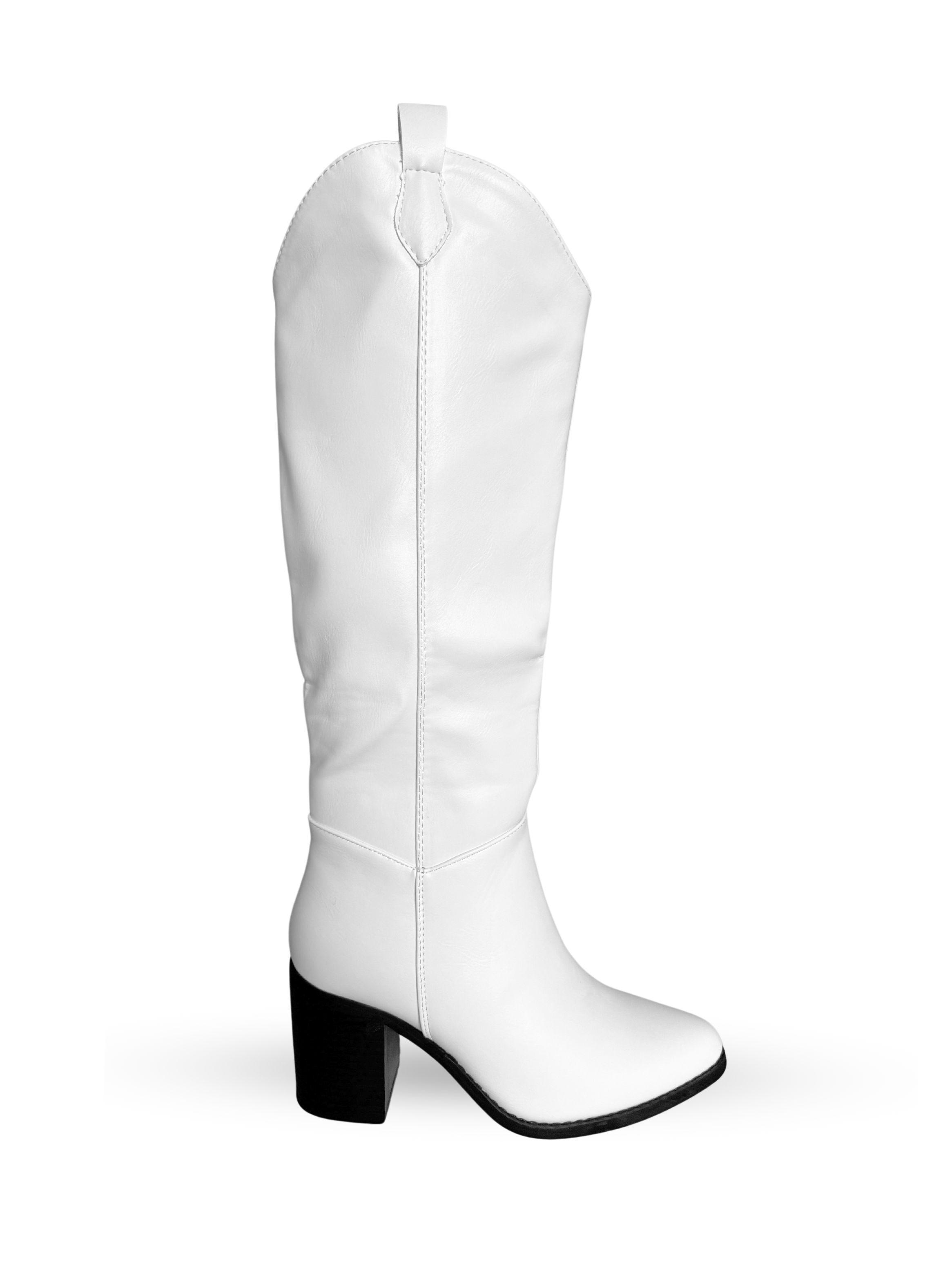 BOTA TEXANA MUJER KAI BLANCO BELLA MODA-0