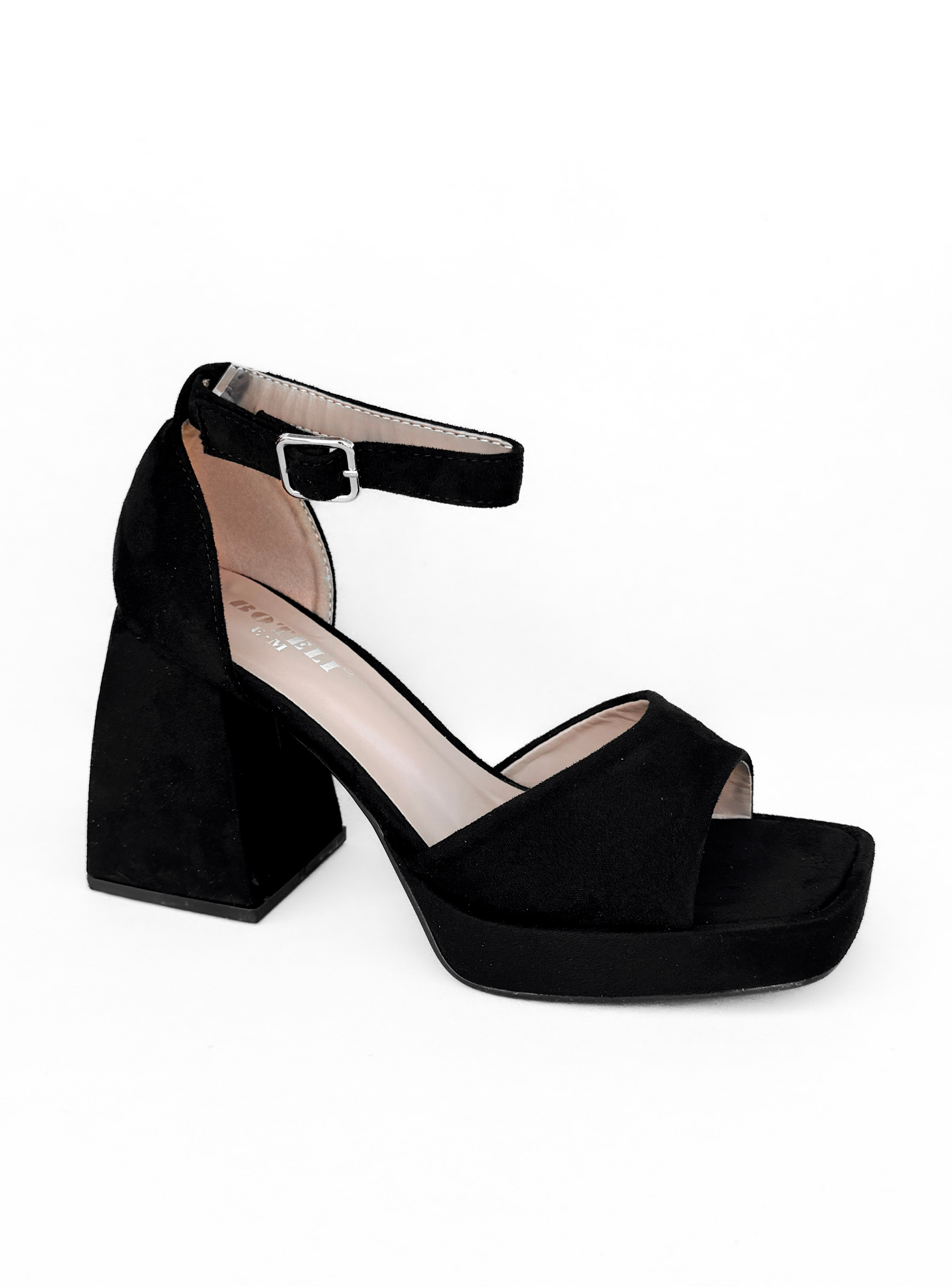 SANDALIA MUJER MAJU NEGRO GAMUZA BELLA MODA-2