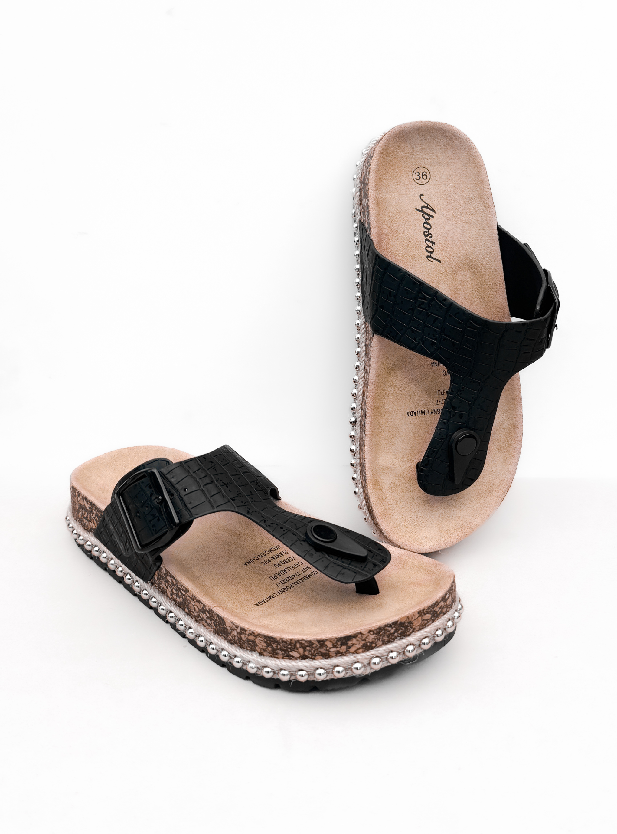 SANDALIA MUJER DEVA NEGRO BELLA MODA-4