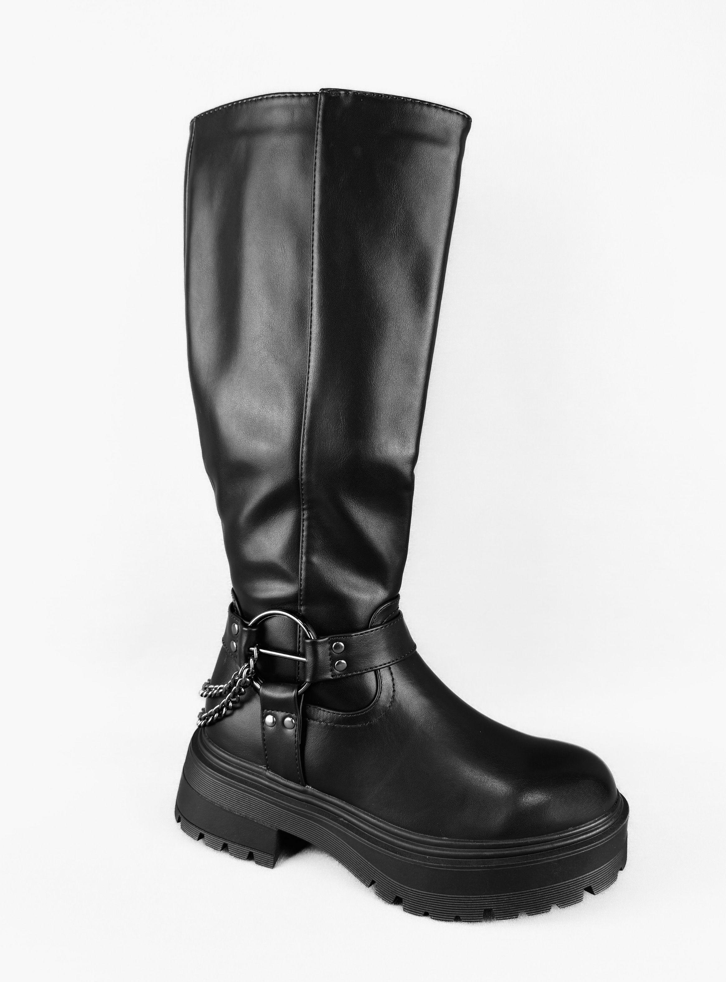BOTA MUJER MAKY NEGRO BELLA MODA-2