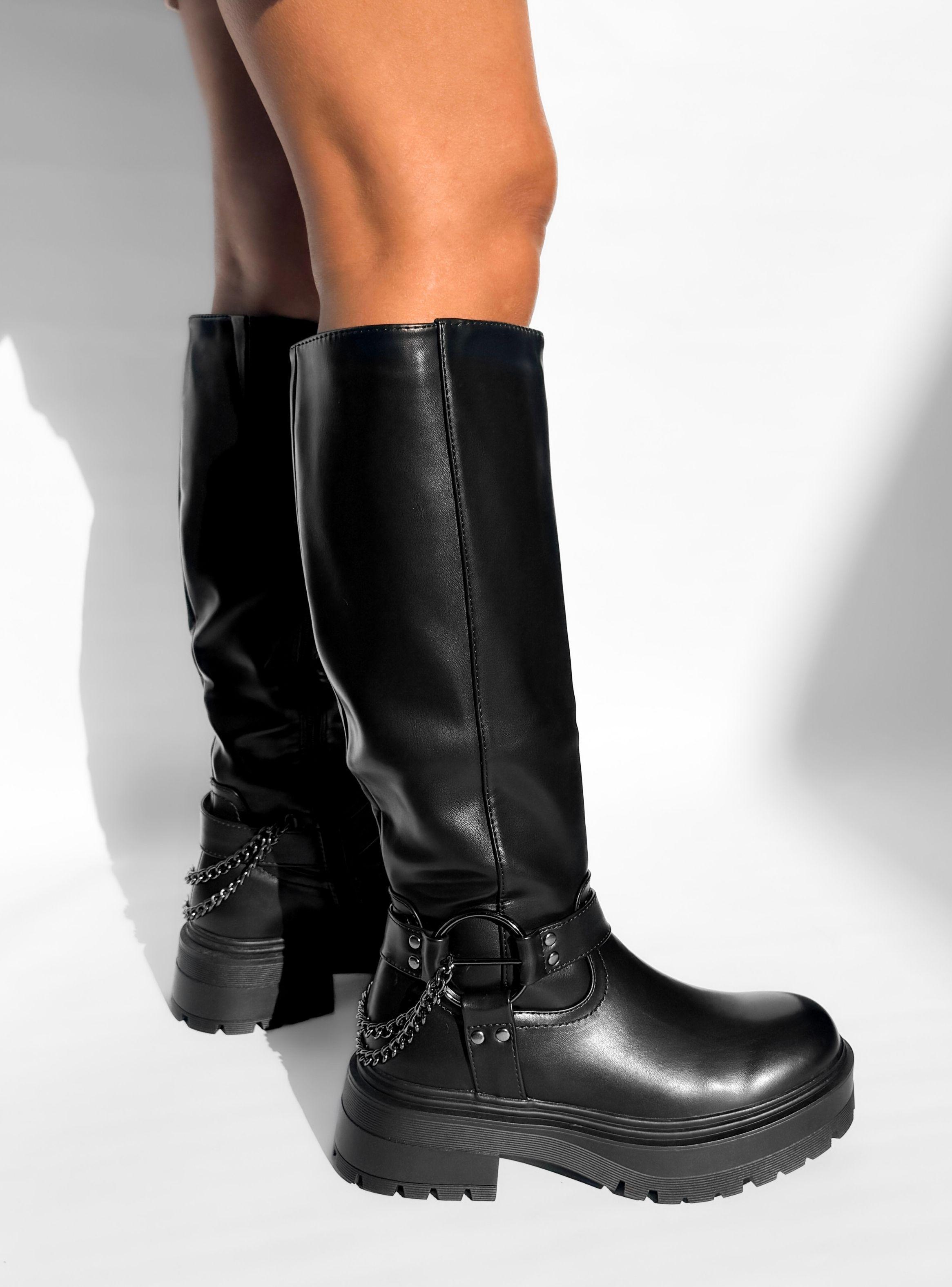 BOTA MUJER MAKY NEGRO BELLA MODA-5