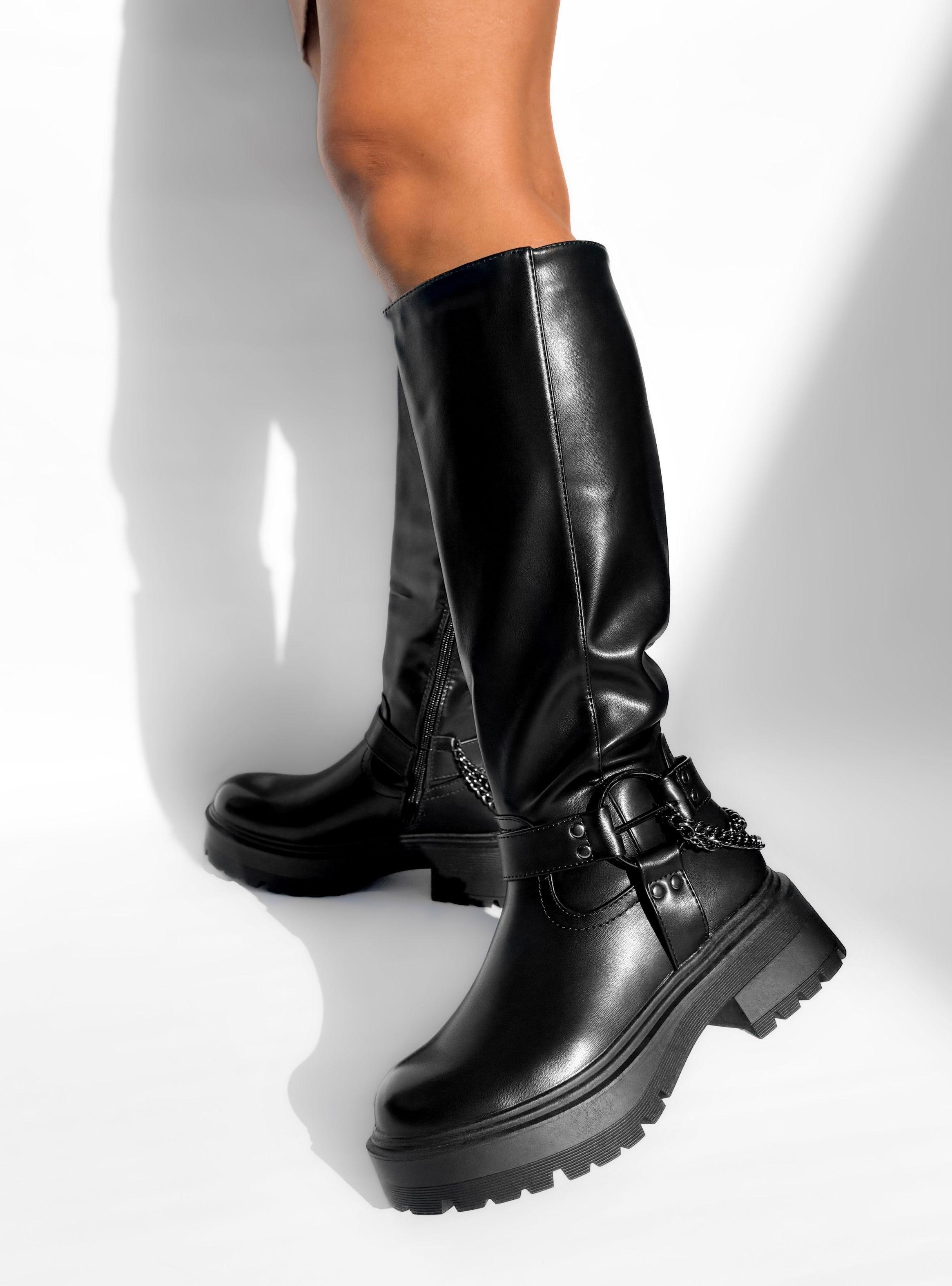 BOTA MUJER MAKY NEGRO BELLA MODA-6
