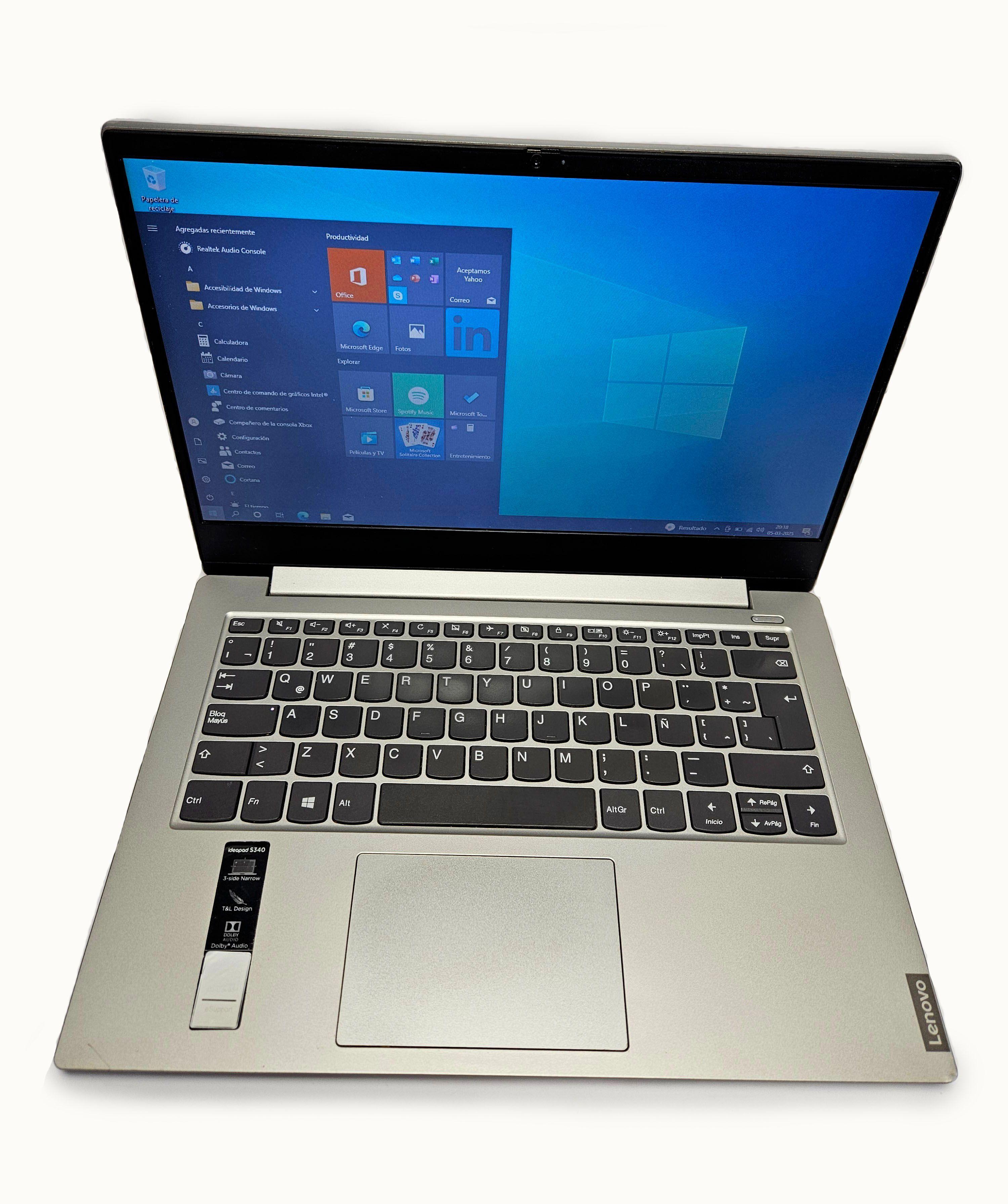 NOTEBOOK LENOVO IDEAPAD S340 INTEL CORE I5 -1035G4 20GB RAM 512GB SSD + 500 GB HDD (REACONDICIONADO)-5